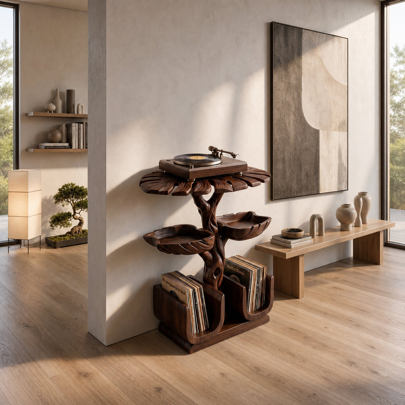 Contemporary Vinyl Record Stand For Lounge - product view 6