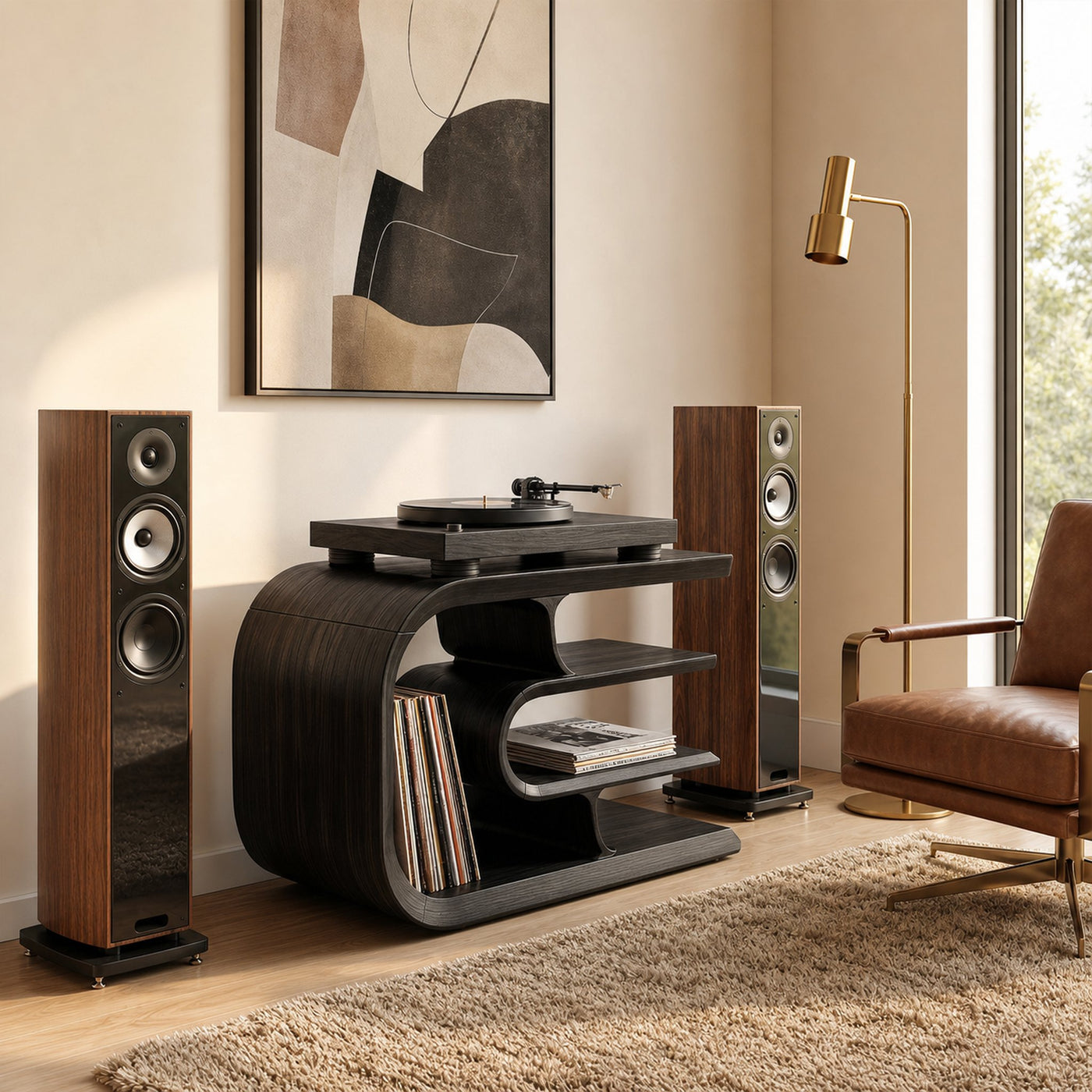 Contemporary Vinyl Record Stand For Reading Corner - product view 7