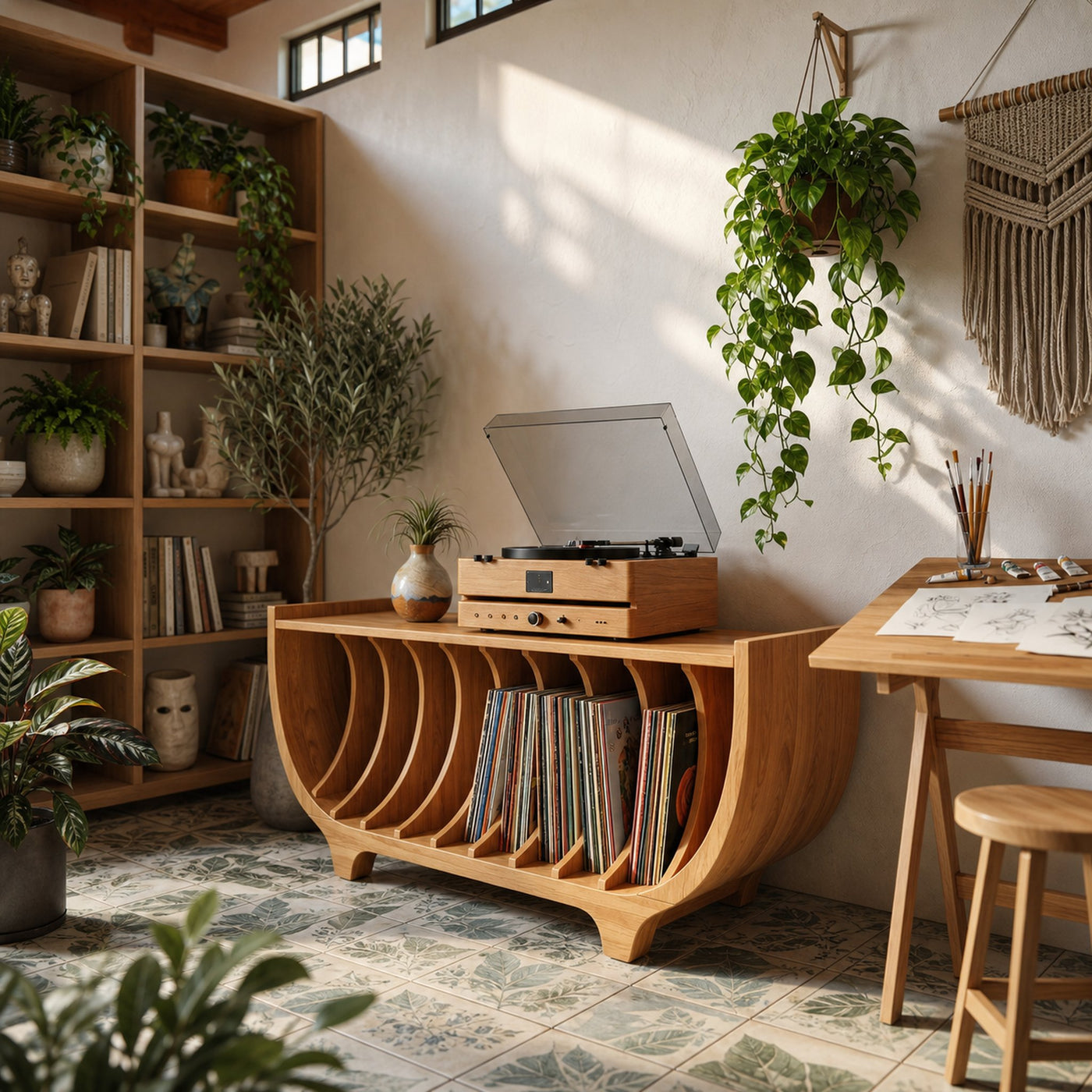 Contemporary Vinyl Storage Stand For Apartment Interior Space - product view 5