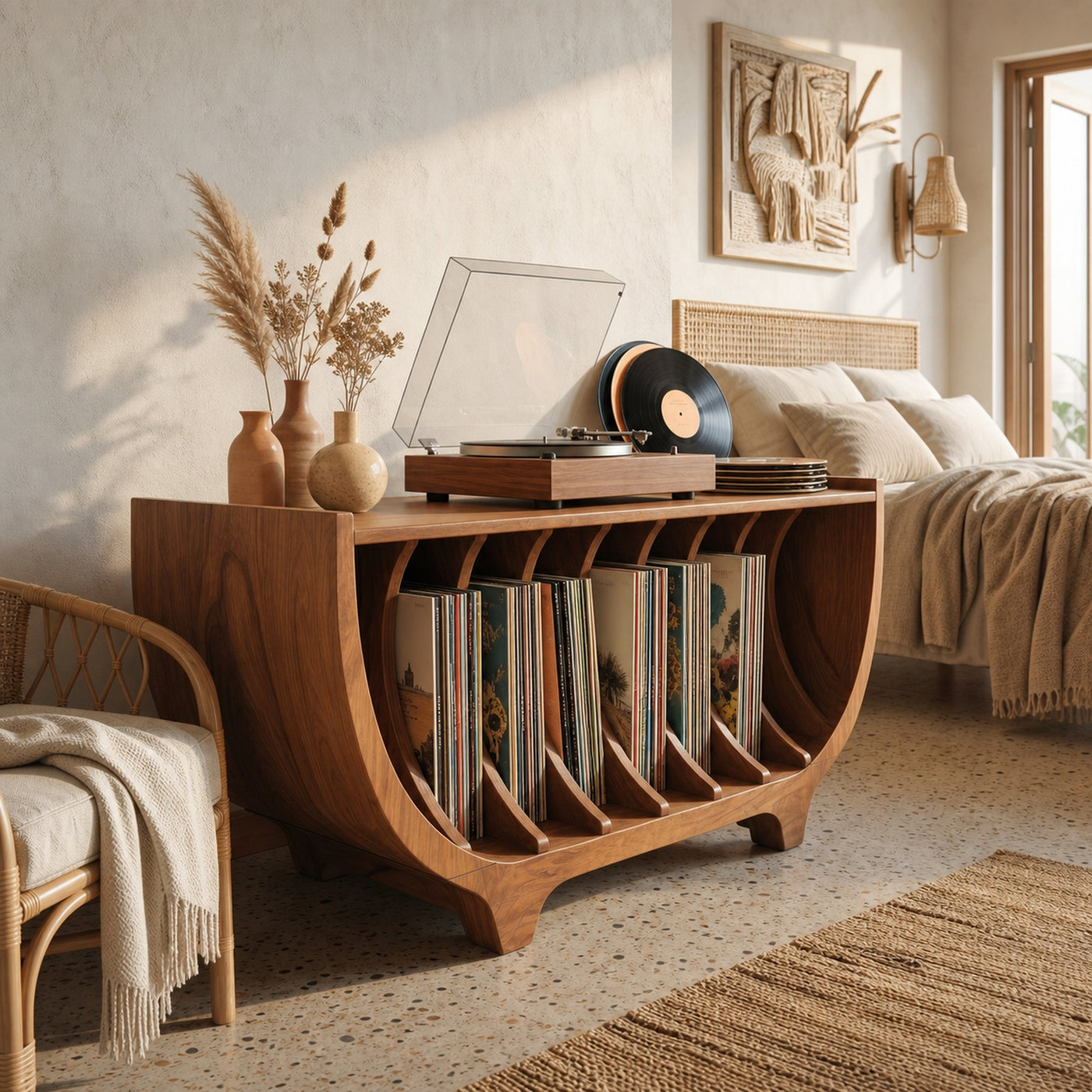 Contemporary Vinyl Storage Stand For Apartment Interior Space - product view 6