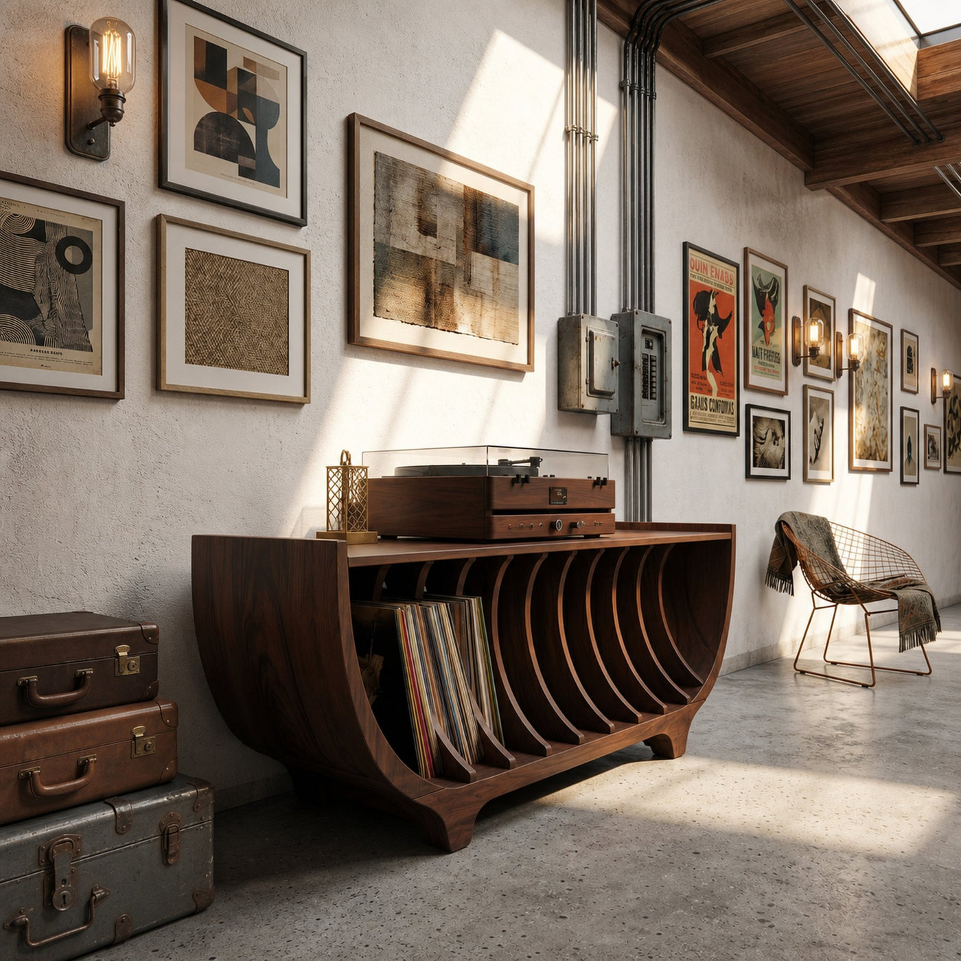 Contemporary Vinyl Storage Stand For Apartment Interior Space - product view 7