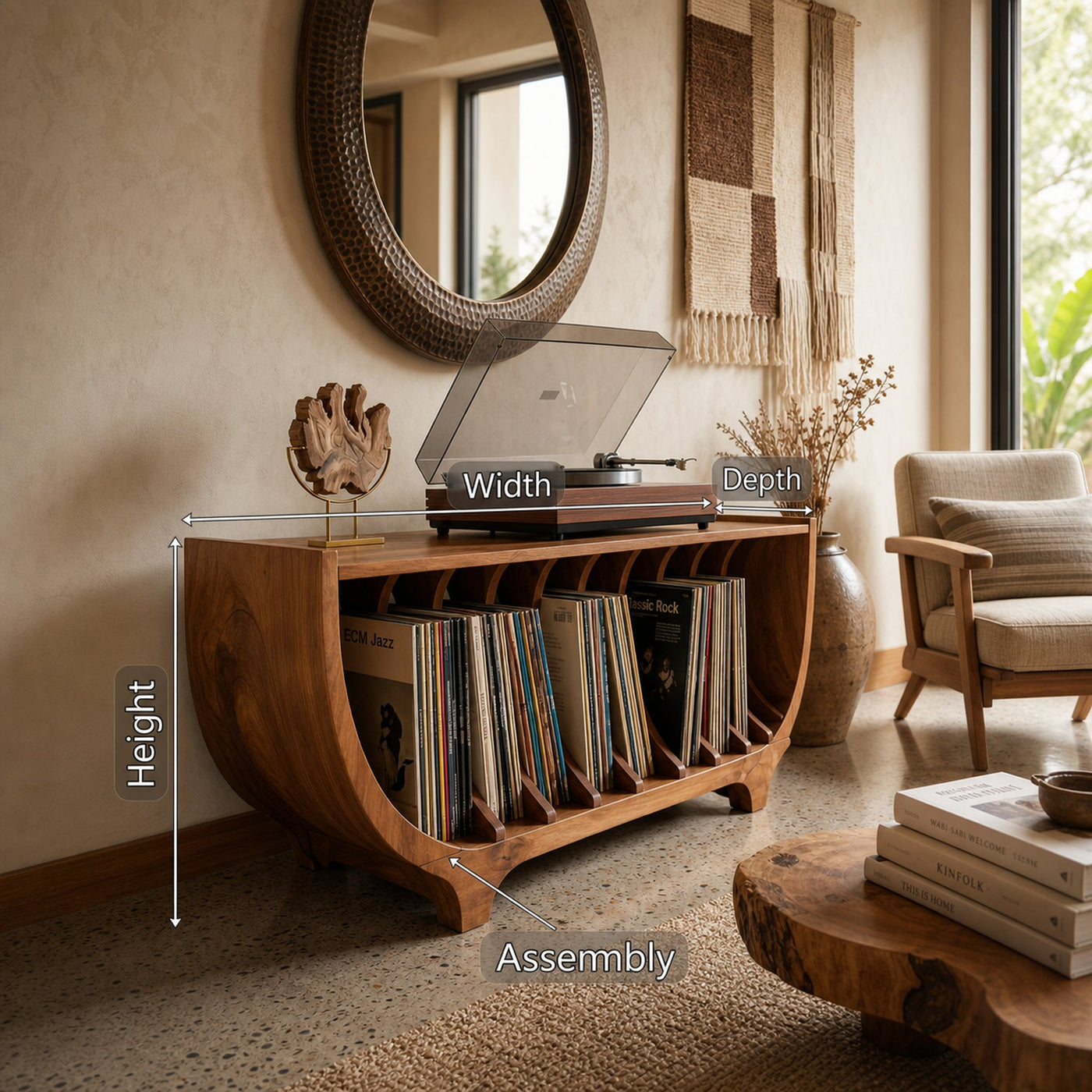 Contemporary Vinyl Storage Stand For Apartment Interior Space - product view 8