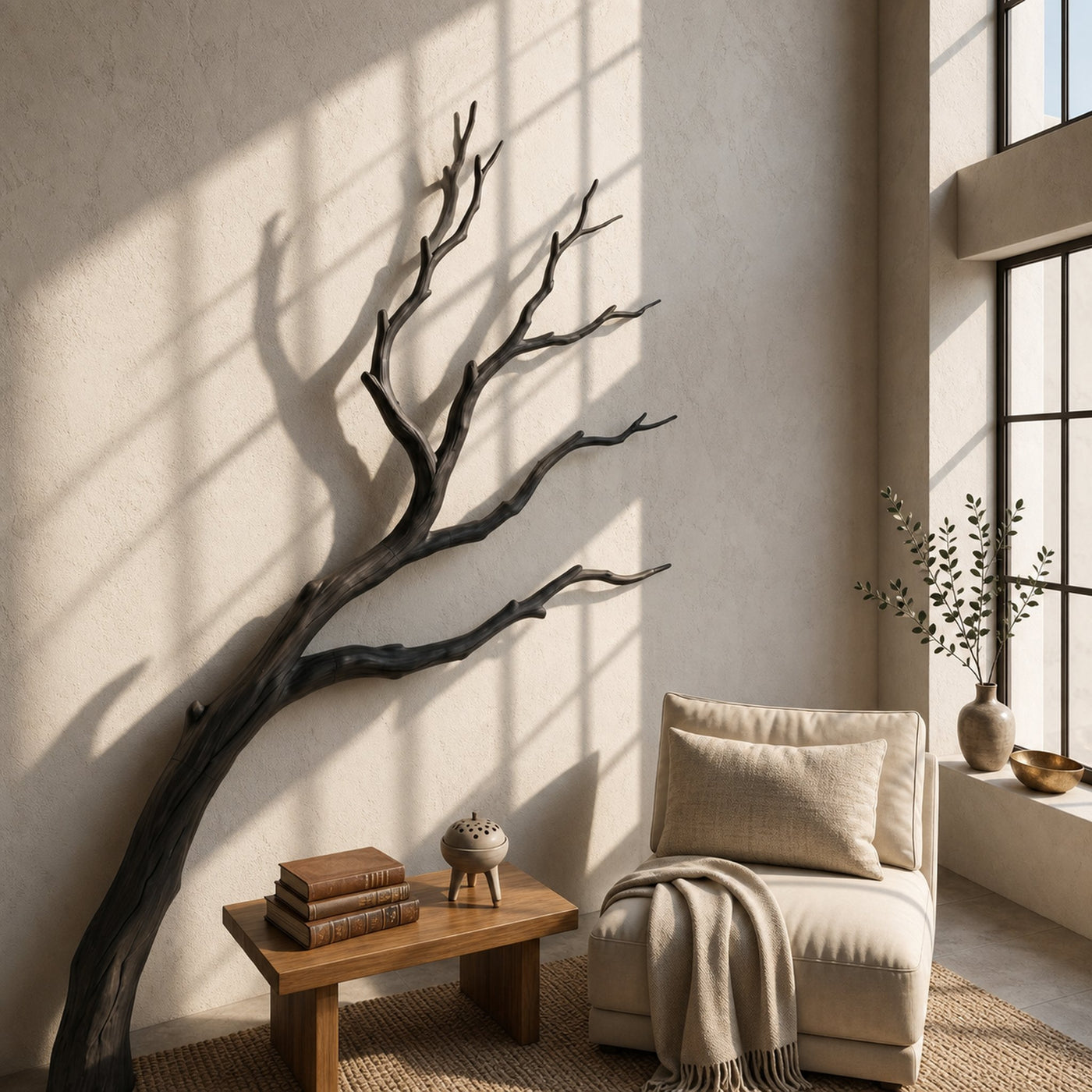 Contemporary Wall Decor Natural Tree Branch Form For Living Room - product view 3