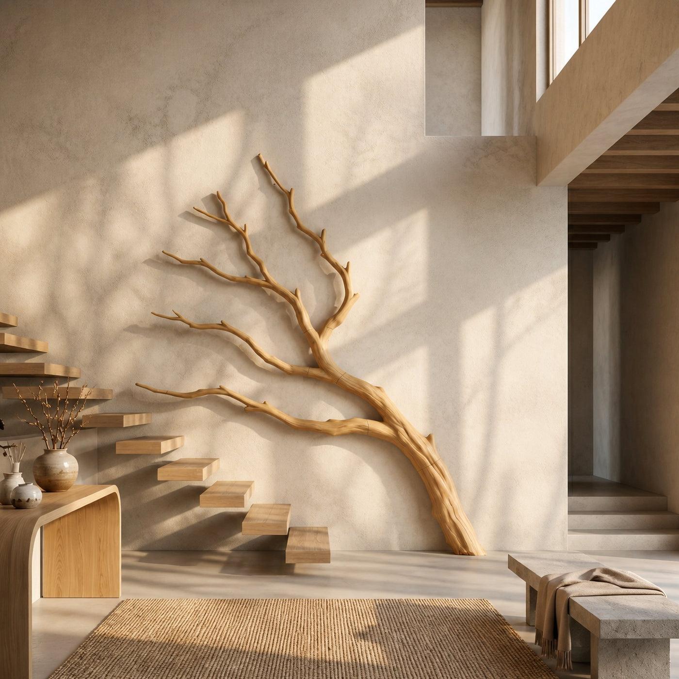 Contemporary Wall Decor Natural Tree Branch Form For Living Room - product view 5