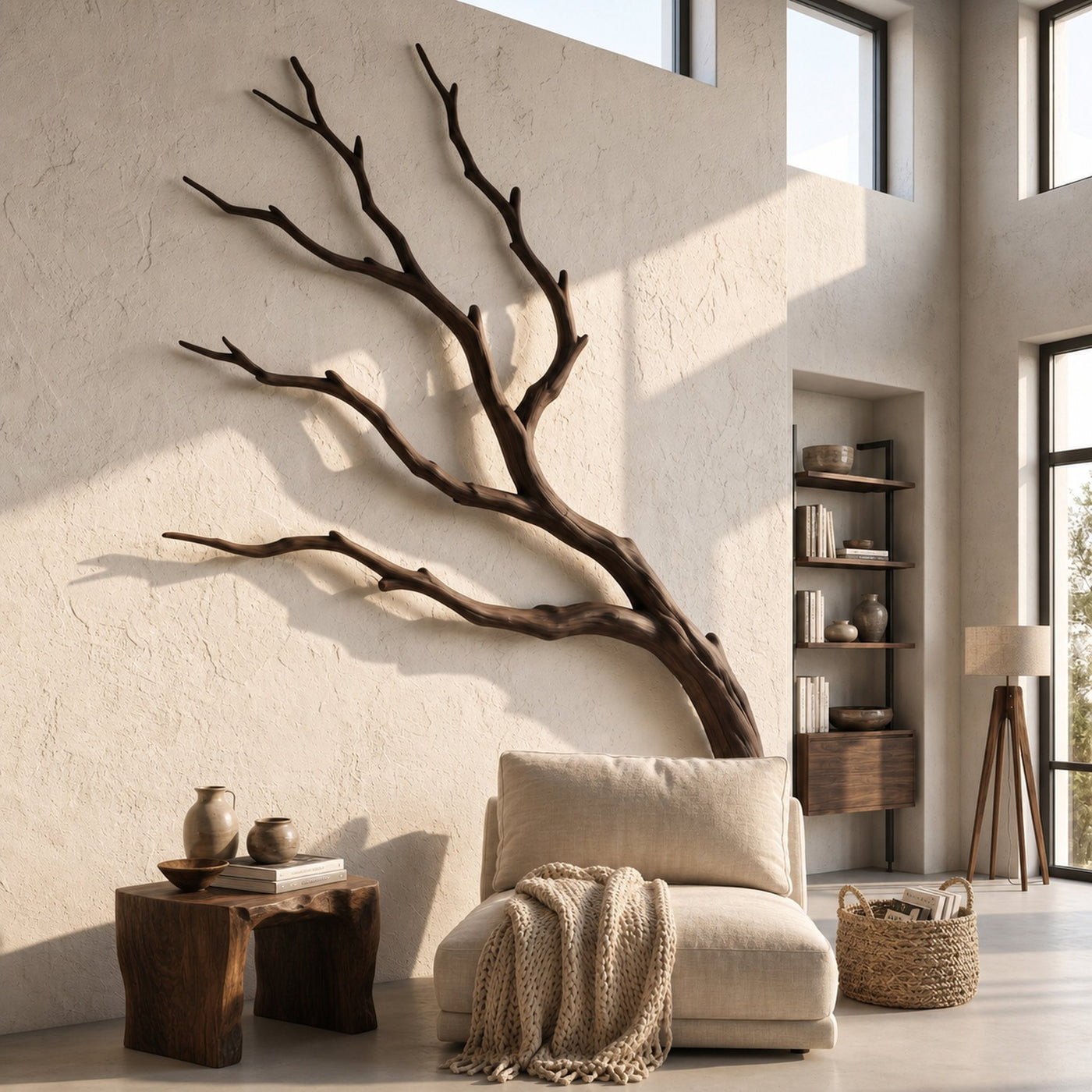 Contemporary Wall Decor Natural Tree Branch Form For Living Room - product view 7