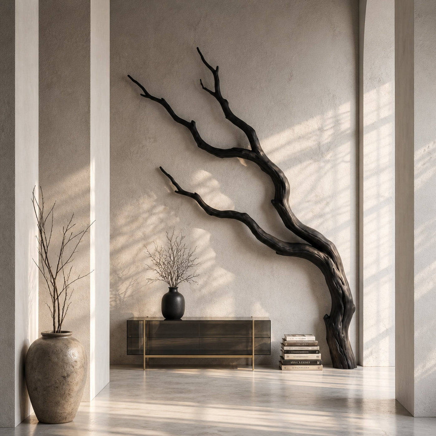 Contemporary Wall Decor Sculptural Branch Design For Living Room