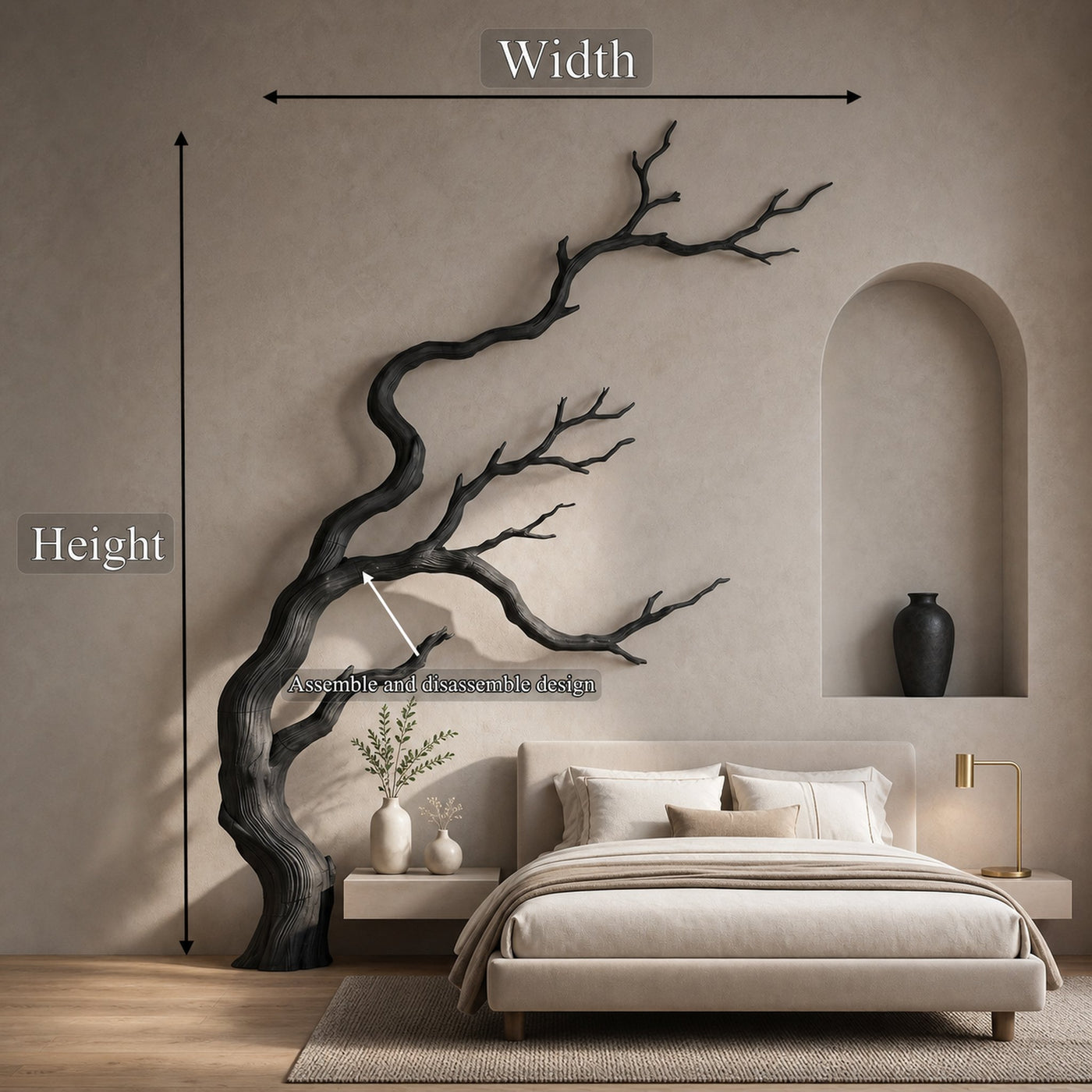 Contemporary Wall Decor Tree Branch Sculpture For Bedroom - product view 8