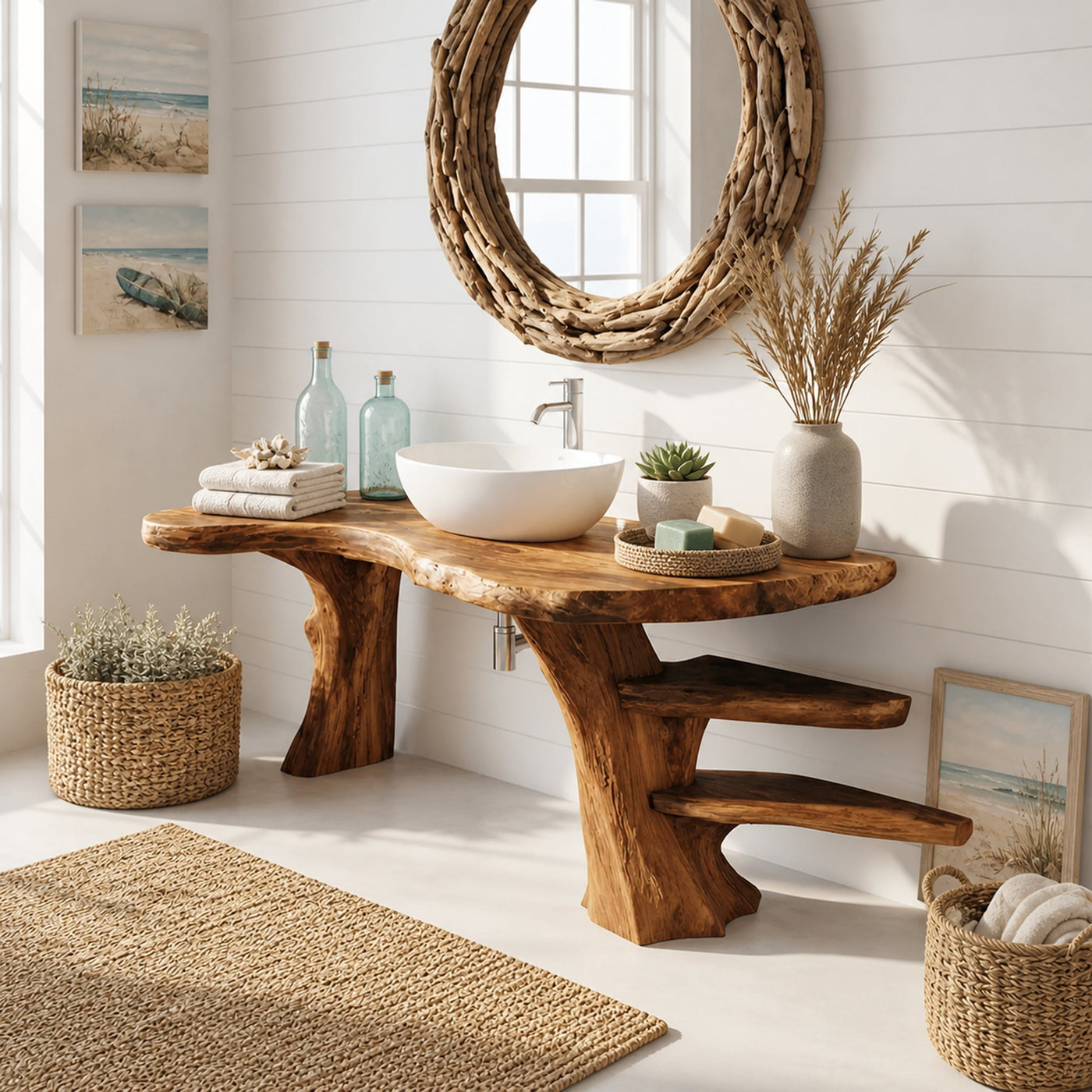 Contemporary Wood Bathroom Vanity For Ensuite Bathroom