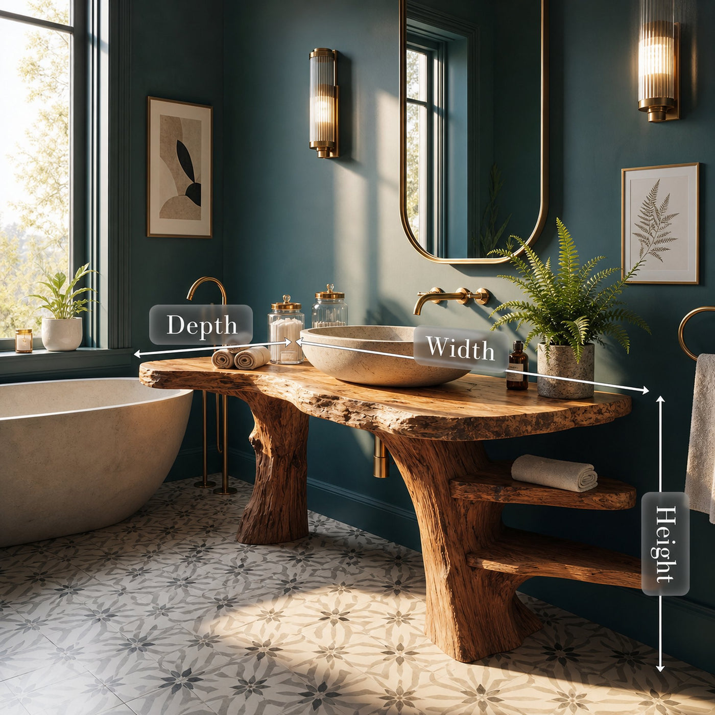 Contemporary Wood Bathroom Vanity For Ensuite Bathroom - product view 7