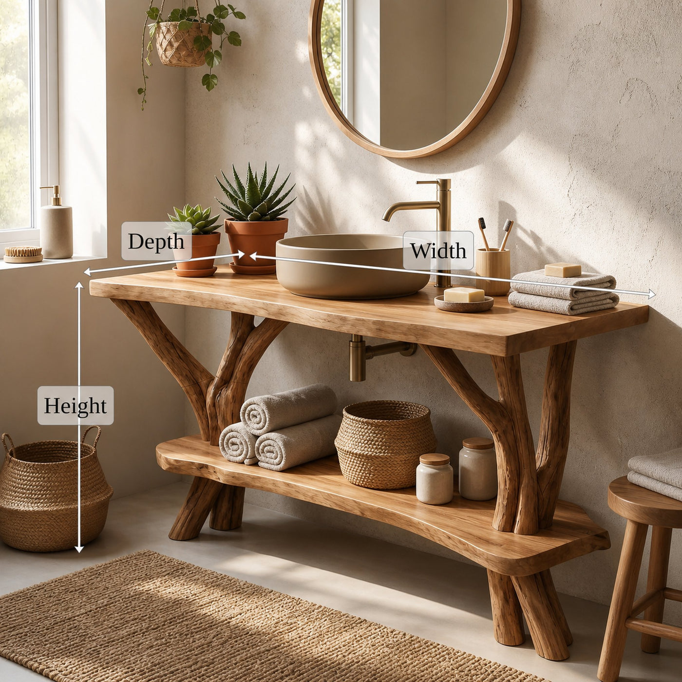 Contemporary Wooden Vanity For Luxury Bathroom Space - product view 7