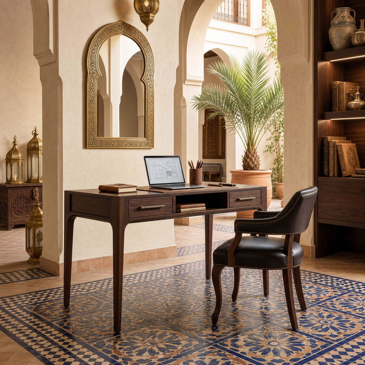 Contemporary Writing Desk With Slim Drawers For Study Room - product view 7