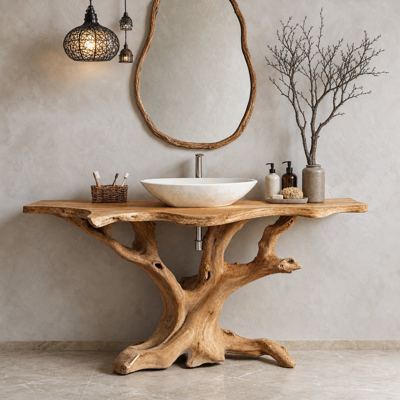 Custom Handcrafted Bathroom Vanity For Stylish Interiors