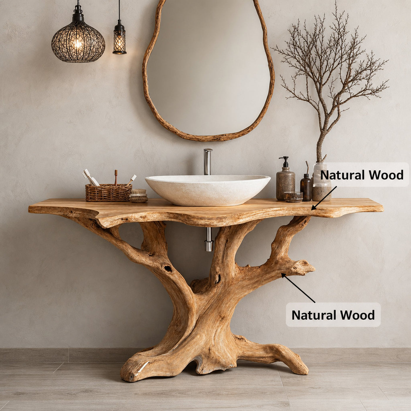 Custom Handcrafted Bathroom Vanity For Stylish Interiors - product view 6