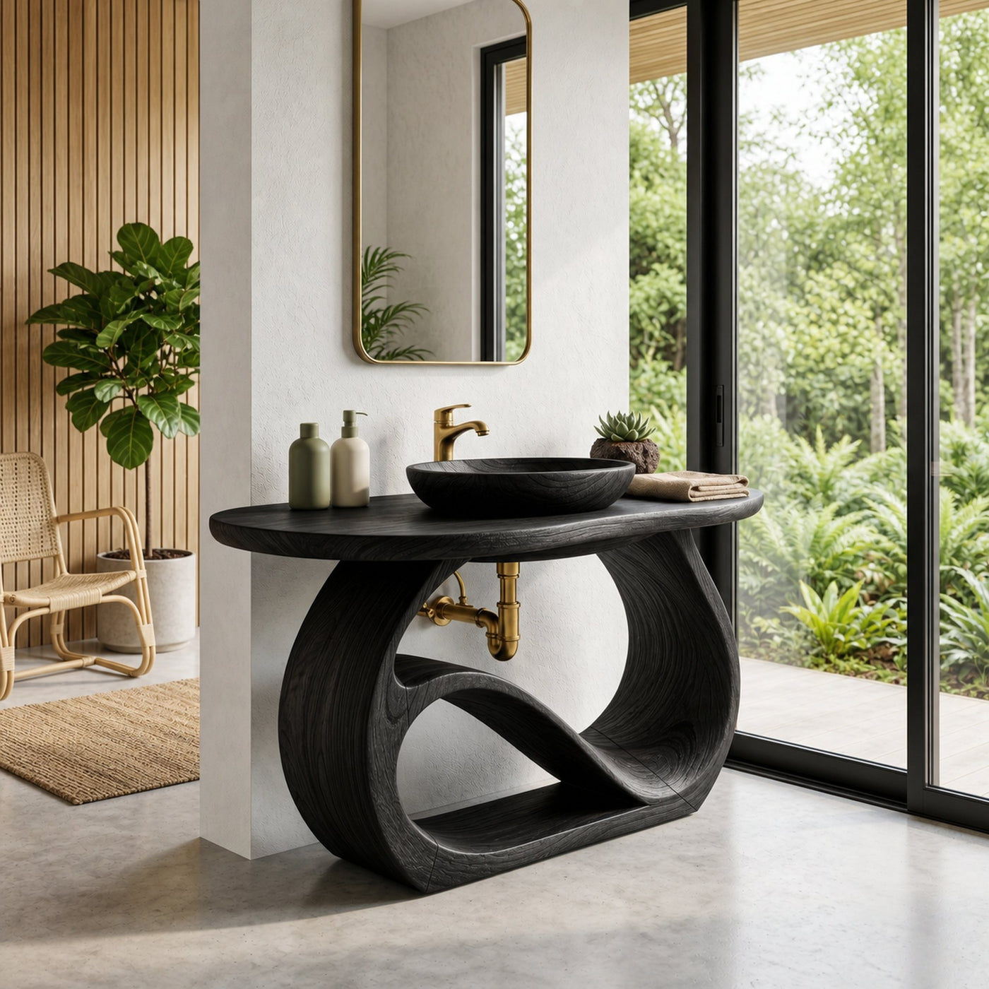 Double Sink Wooden Bathroom Cabinet For Luxury Bathroom - product view 4