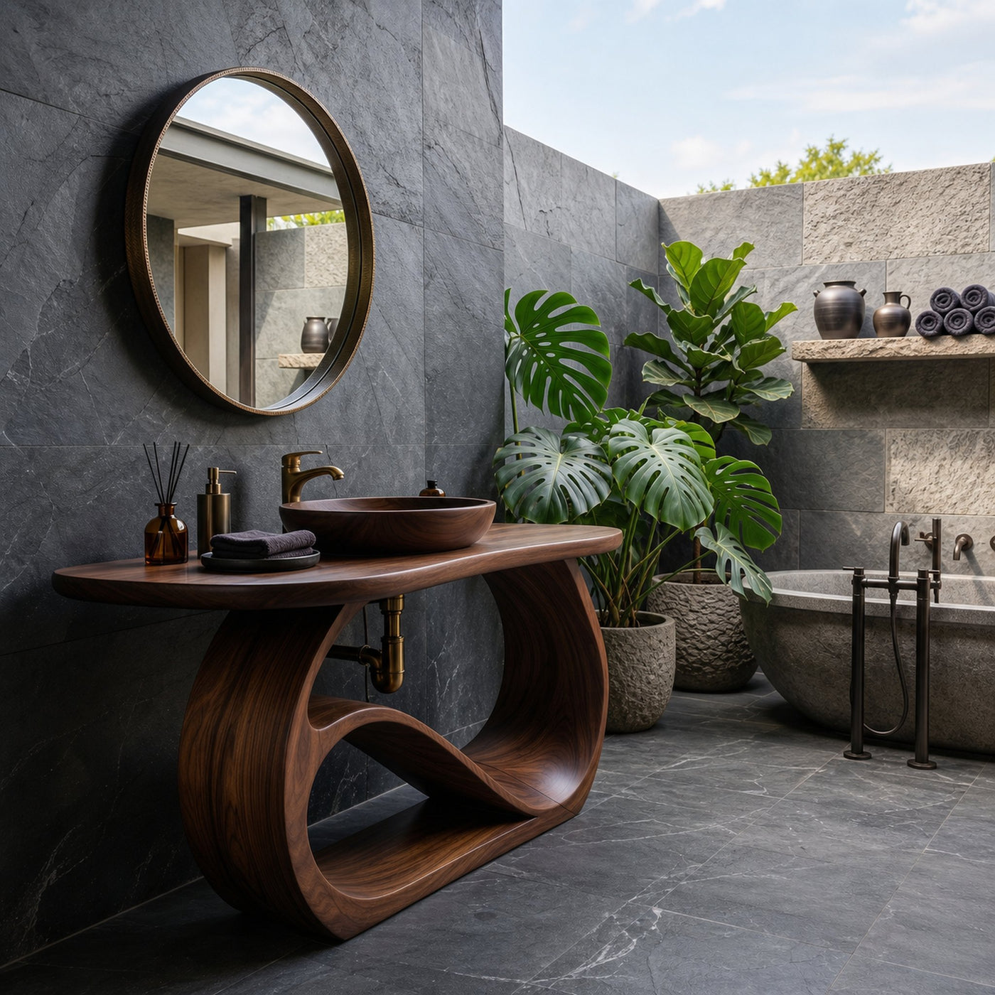 Double Sink Wooden Bathroom Cabinet For Luxury Bathroom - product view 7