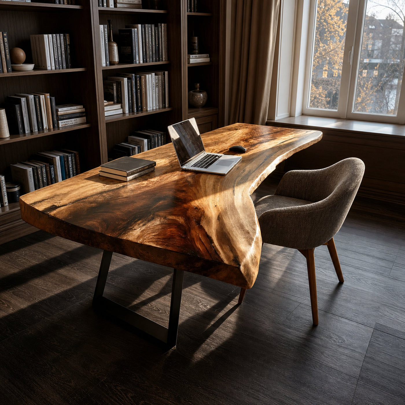 Farmhouse Handmade Live Edge Desk For Interior - product view 2