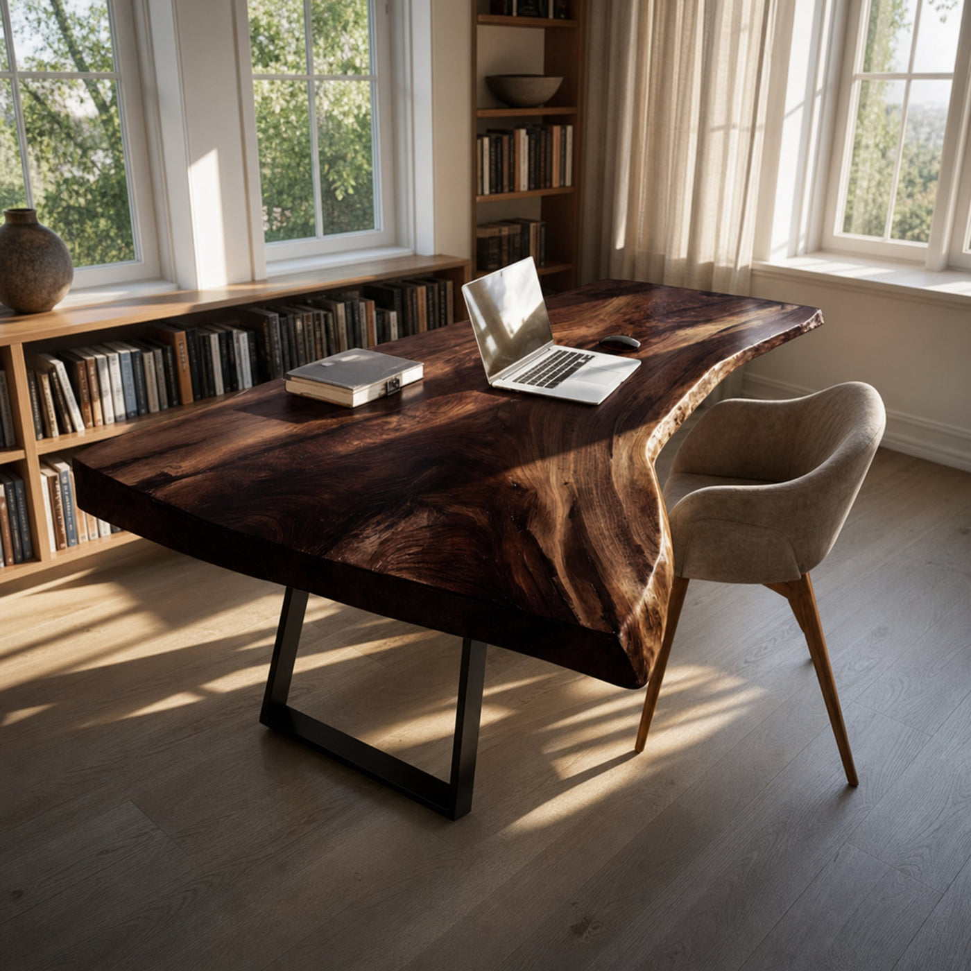 Farmhouse Handmade Live Edge Desk For Interior - product view 7