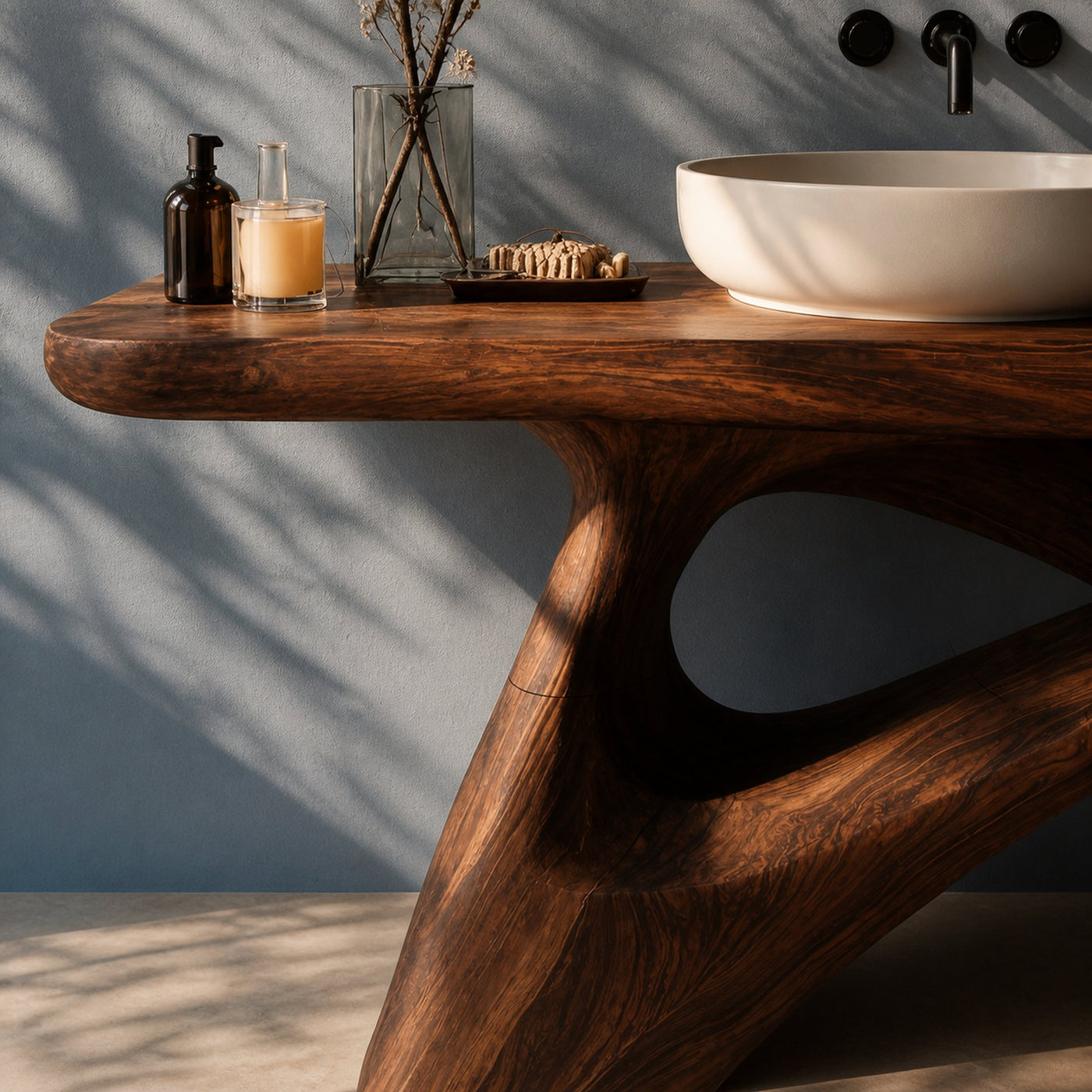 Farmhouse Live Edge Vanity For Cozy Bathroom - product view 3