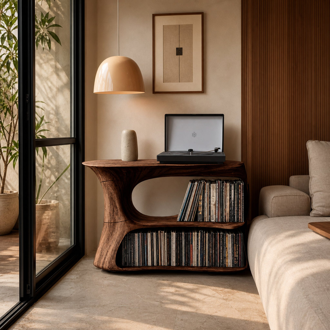 Farmhouse Record Cabinet For Entryway Organization - product view 2