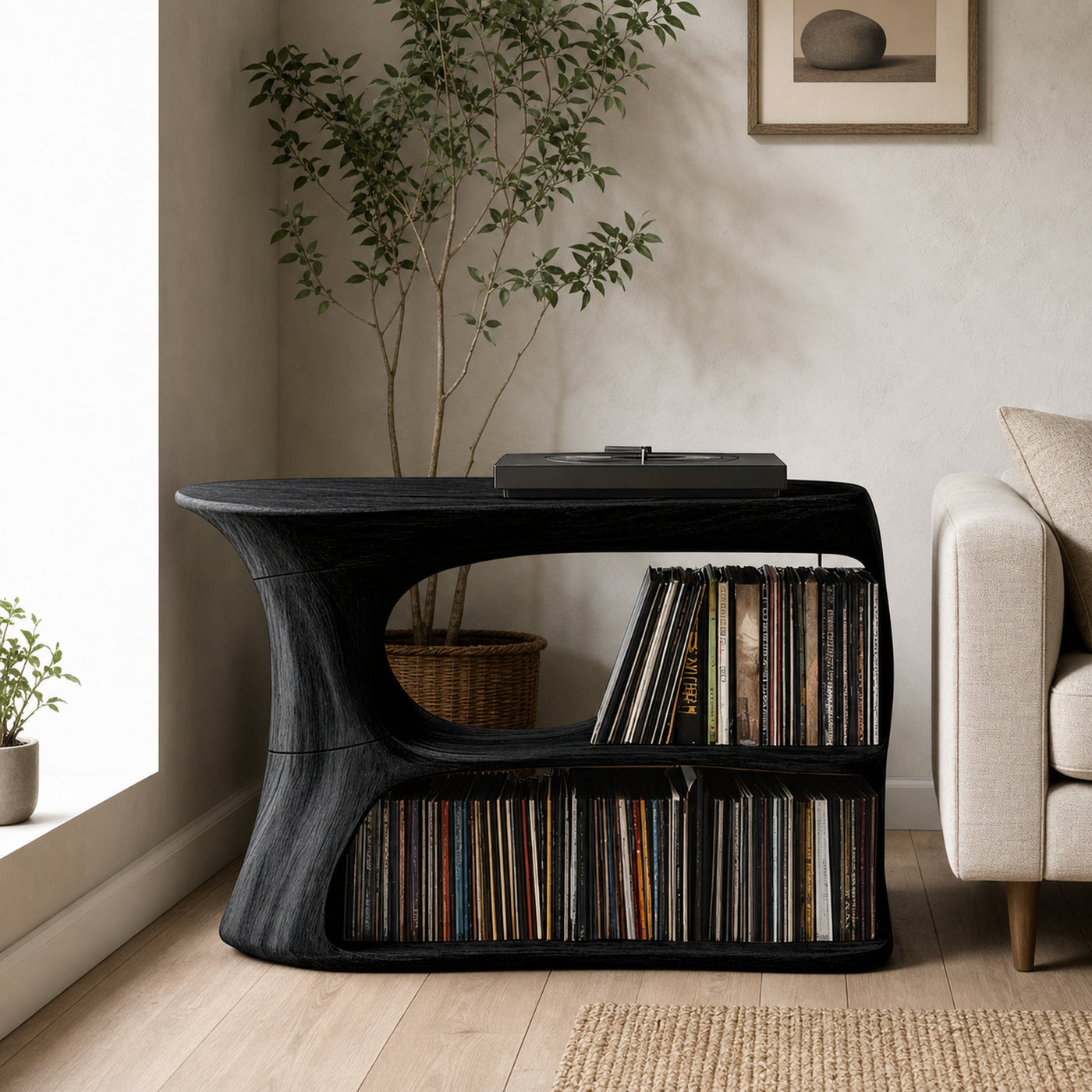 Farmhouse Record Cabinet For Entryway Organization - product view 4