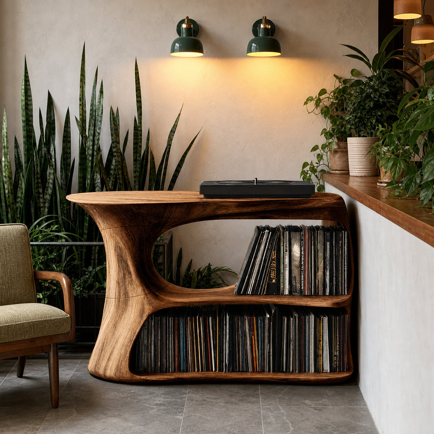 Farmhouse Record Cabinet For Entryway Organization - product view 5