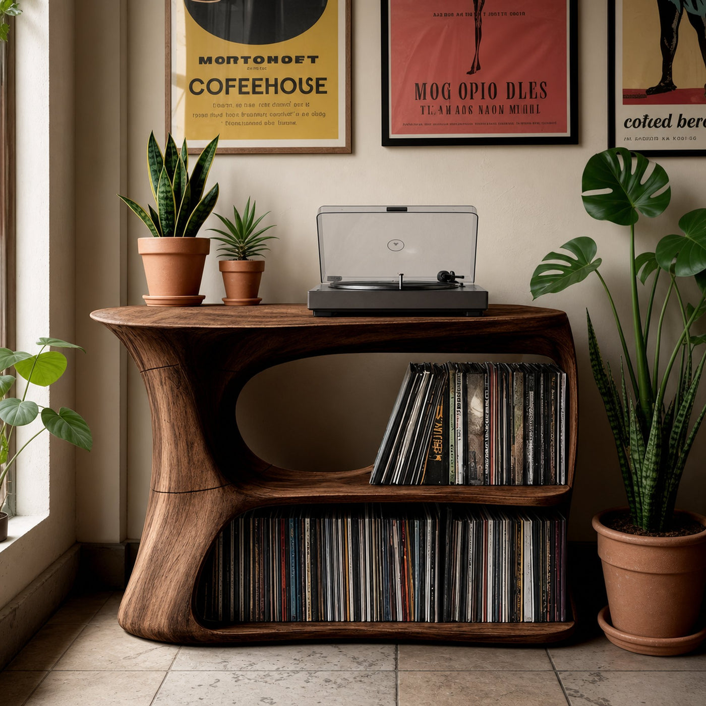 Farmhouse Record Cabinet For Entryway Organization - product view 6