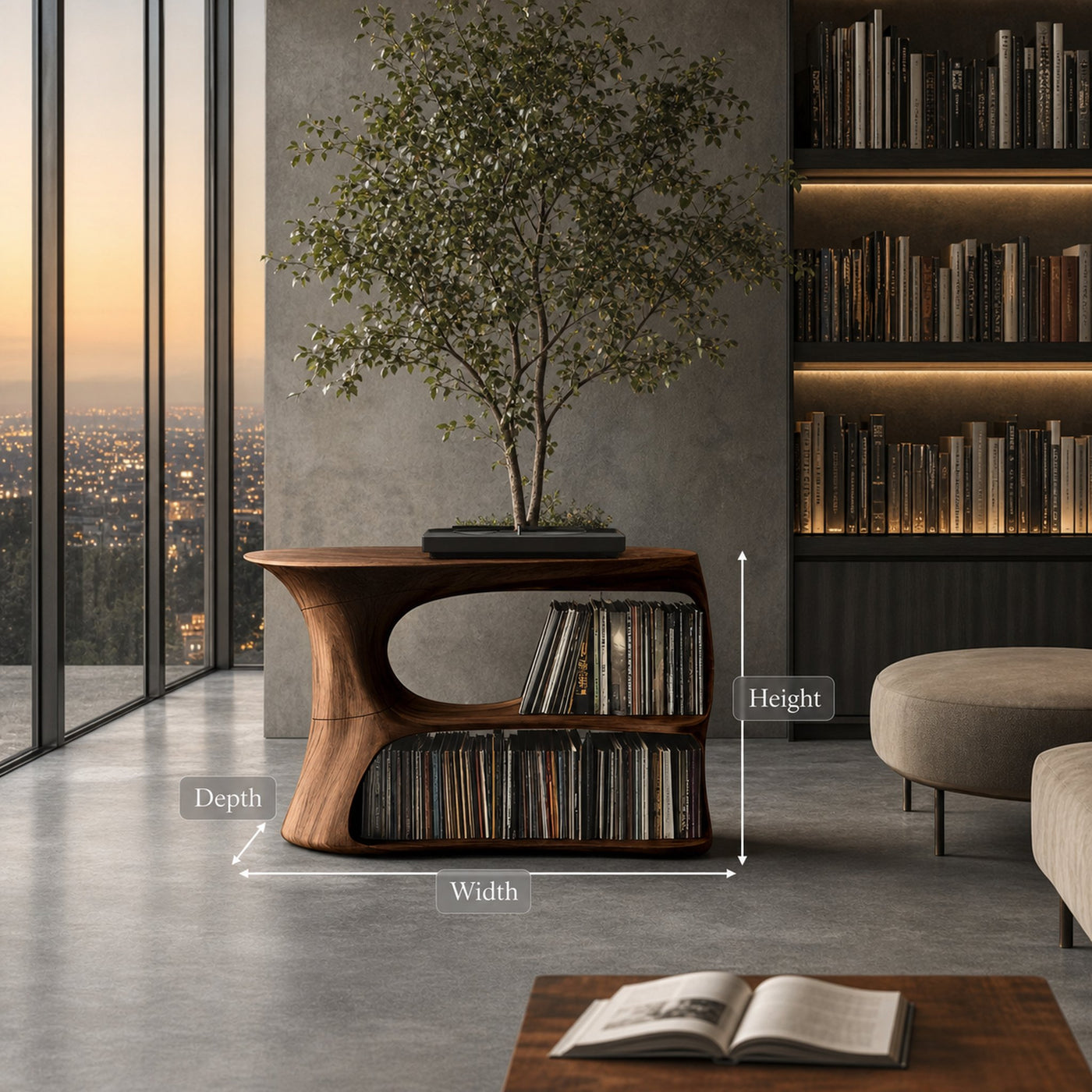 Farmhouse Record Cabinet For Entryway Organization - product view 8