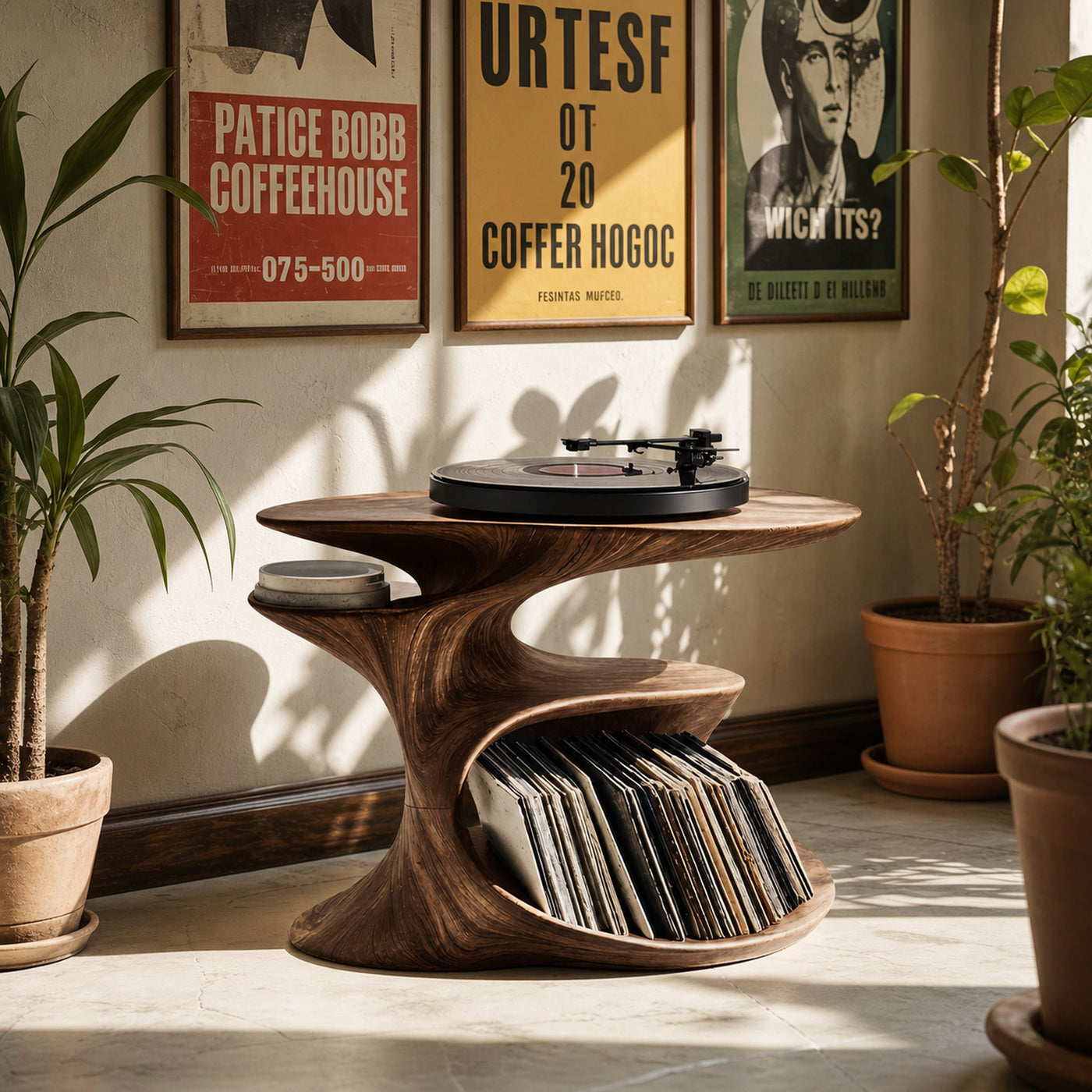 Farmhouse Record Stand Country Home Decor Style - product view 7