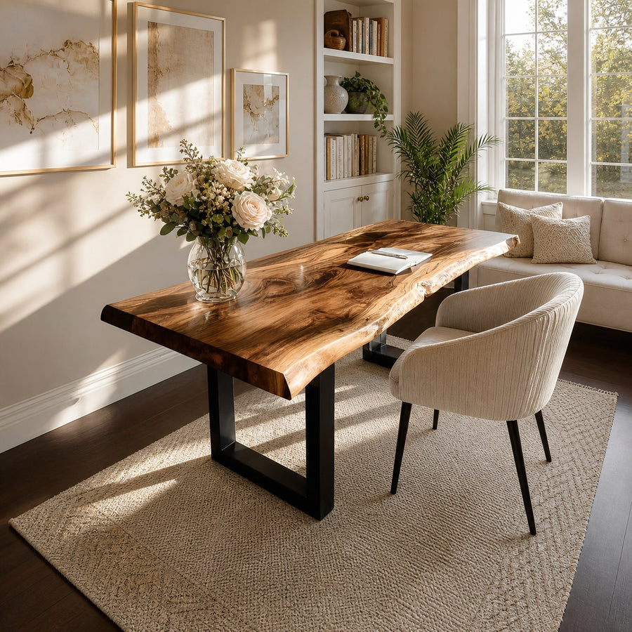 Farmhouse Solid Wood Desk For Classic Decor