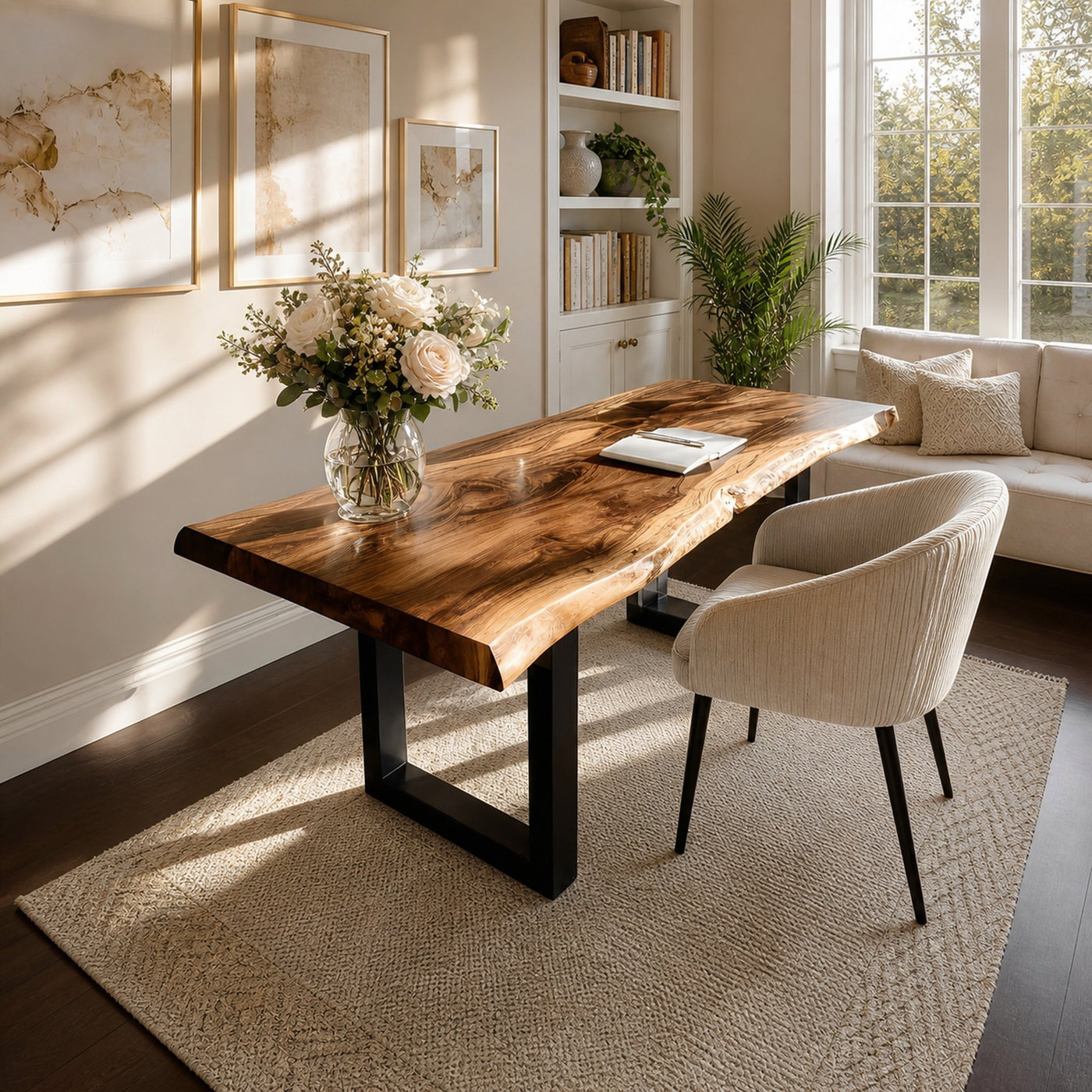 Farmhouse Solid Wood Desk For Classic Decor