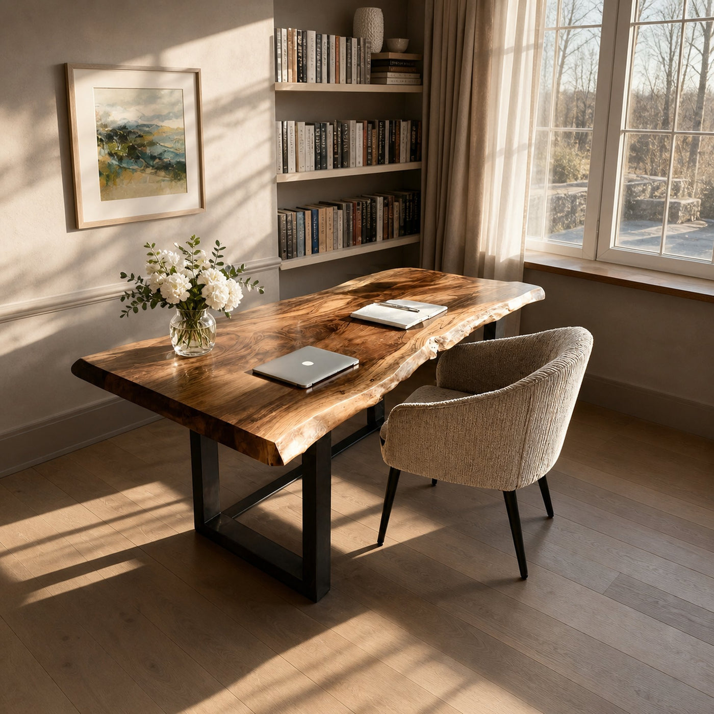 Farmhouse Solid Wood Desk For Classic Decor - product view 2