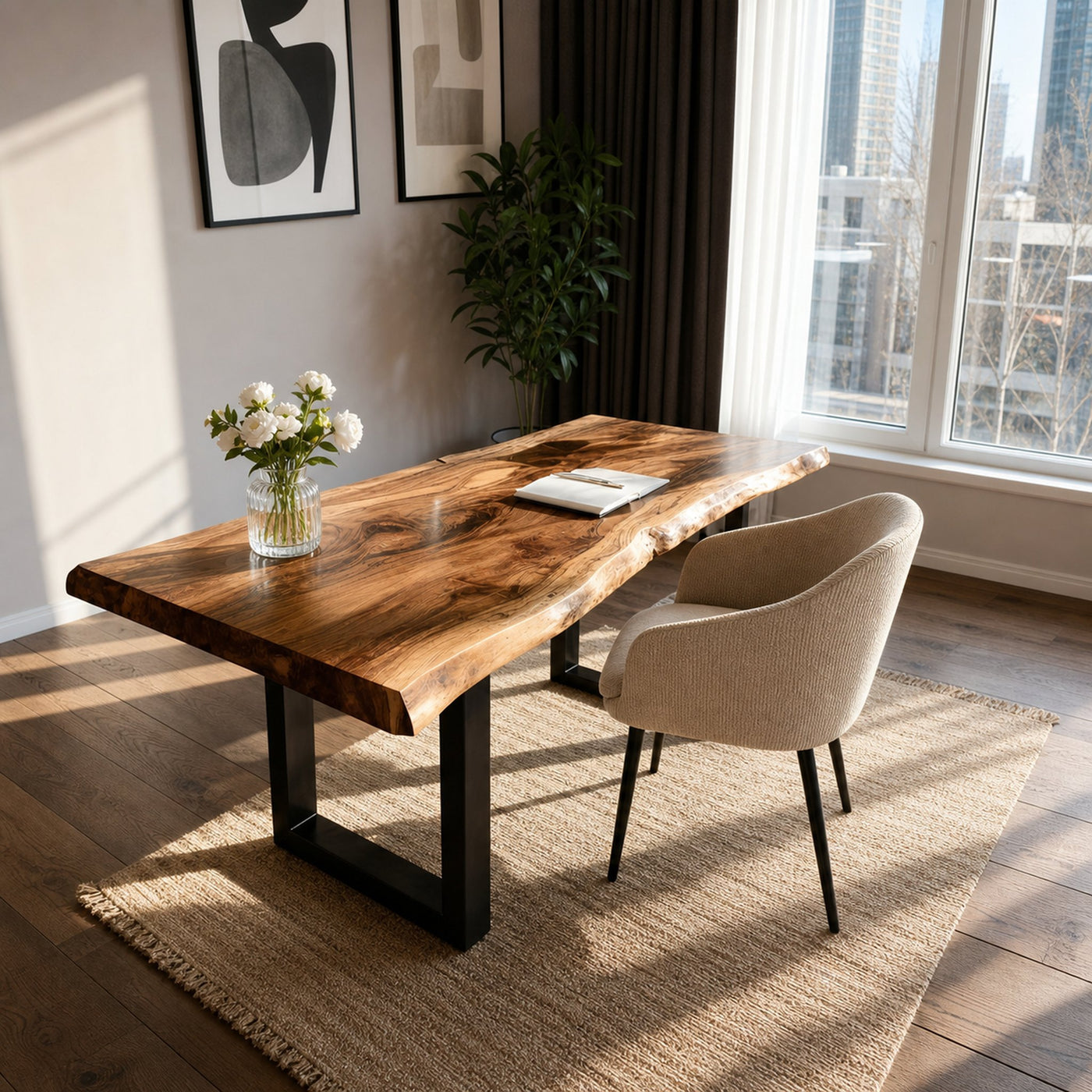 Farmhouse Solid Wood Desk For Classic Decor - product view 3