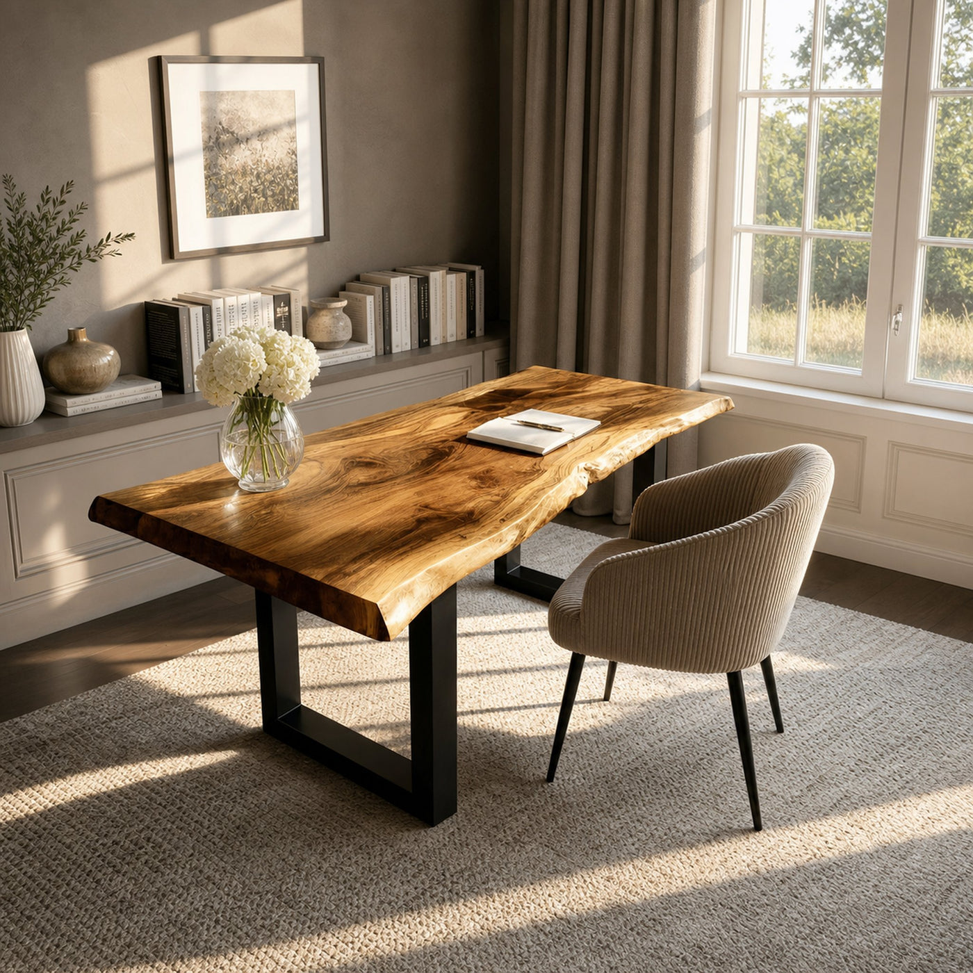 Farmhouse Solid Wood Desk For Classic Decor - product view 5