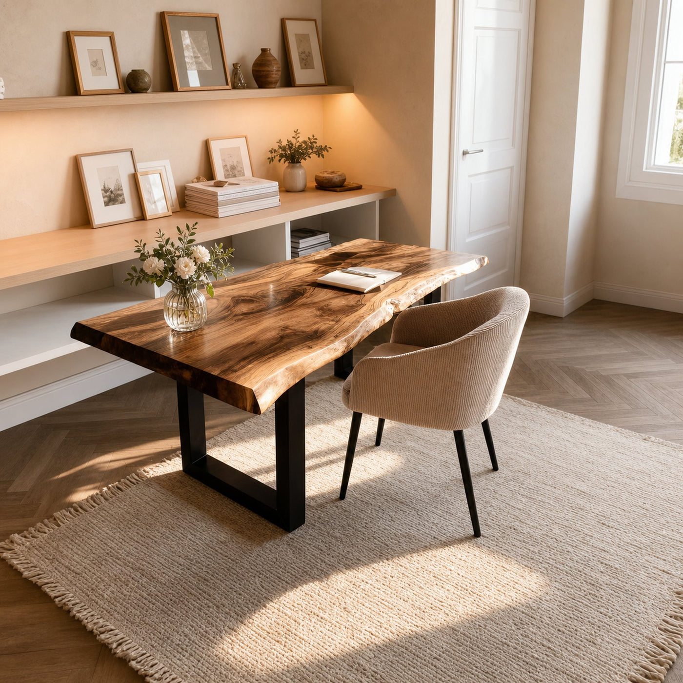 Farmhouse Solid Wood Desk For Classic Decor - product view 6