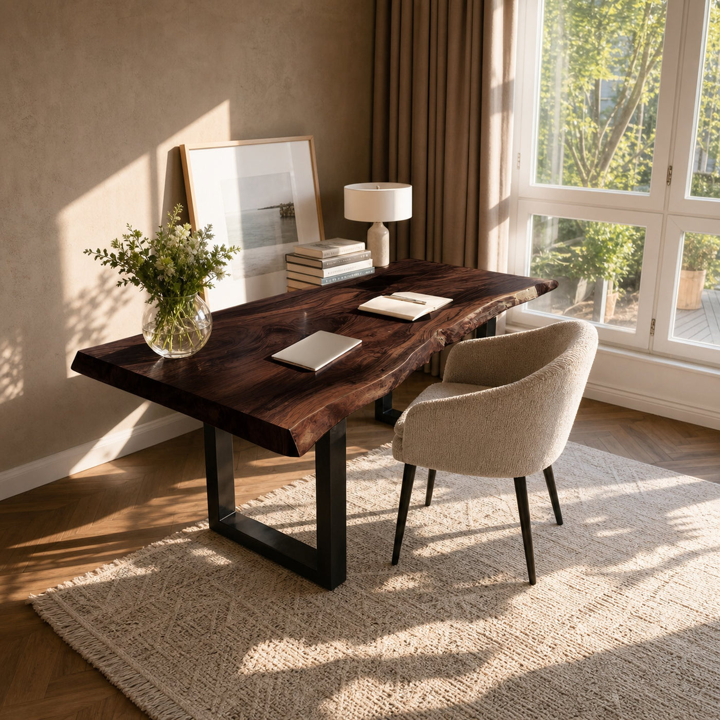 Farmhouse Solid Wood Desk For Classic Decor - product view 7