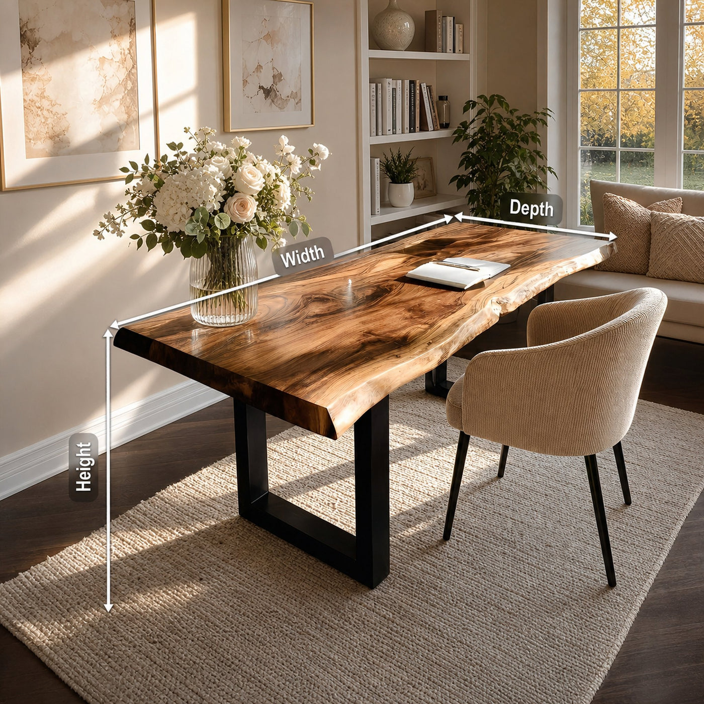 Farmhouse Solid Wood Desk For Classic Decor - product view 8