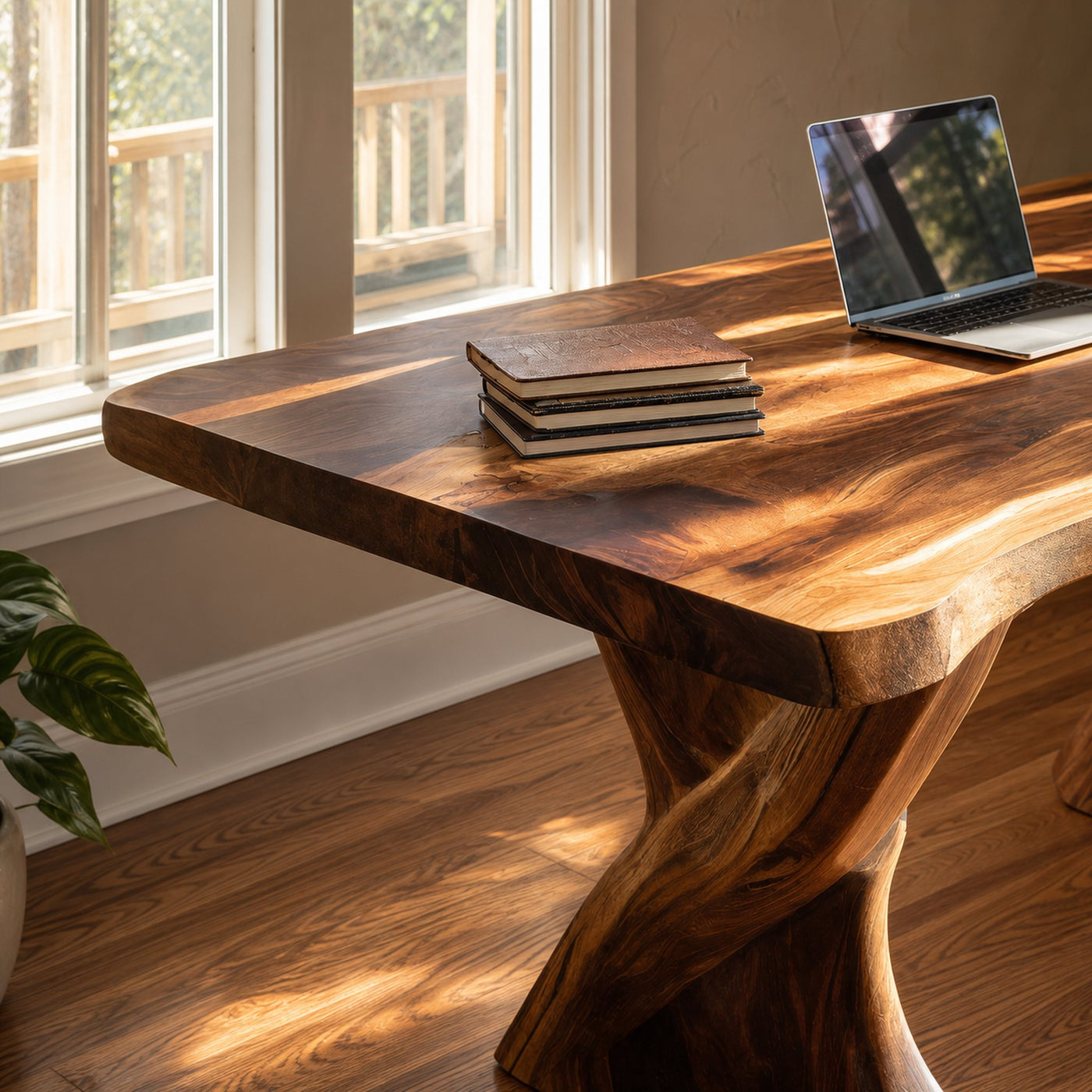 Farmhouse Solid Wood Desk For Minimalist Bedroom Decor - product view 3