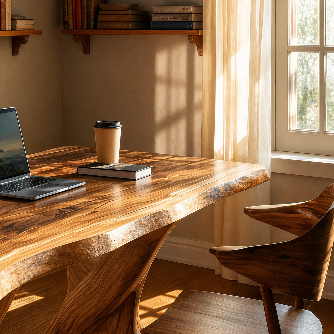Farmhouse Solid Wood Desk For Minimalist Bedroom Decor - product view 4