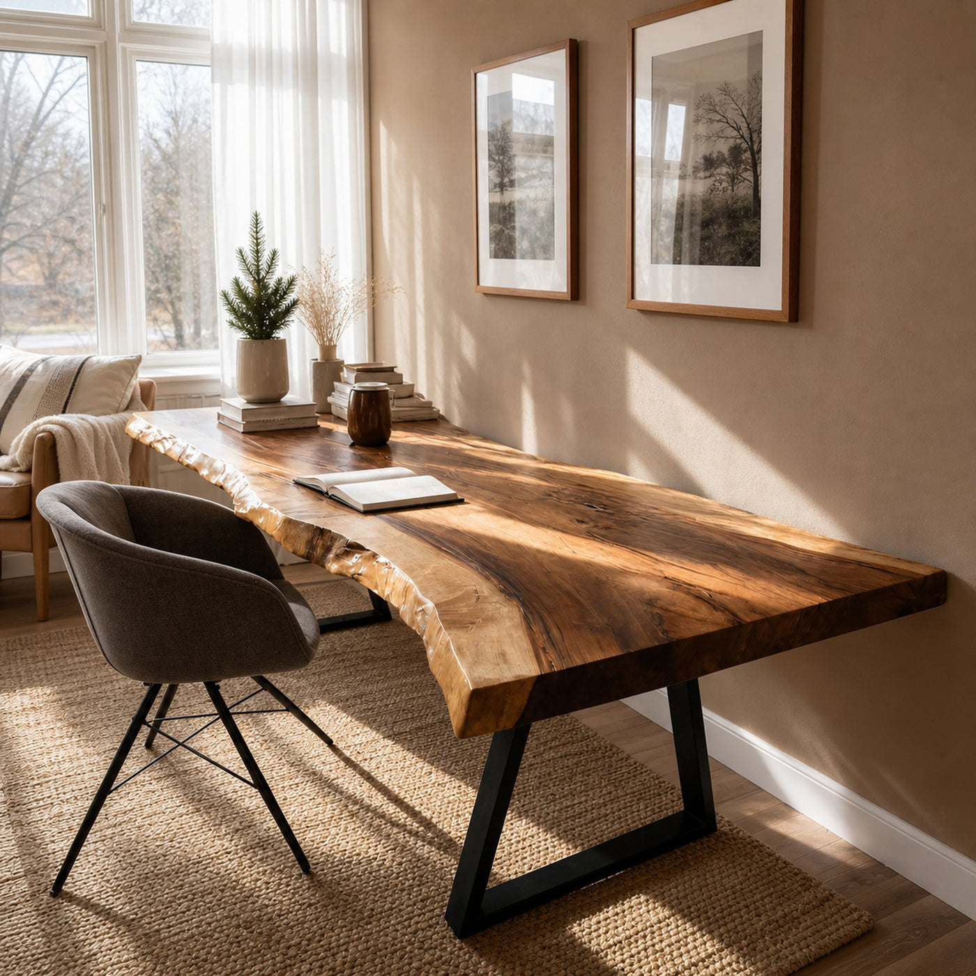 Farmhouse Solid Wood Tabletop For Bedroom Design - product view 2