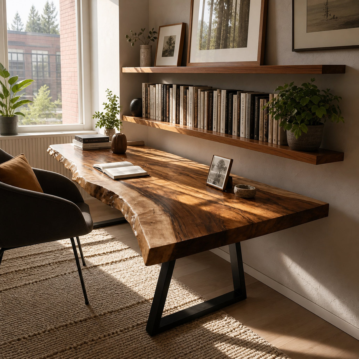 Farmhouse Solid Wood Tabletop For Bedroom Design - product view 3