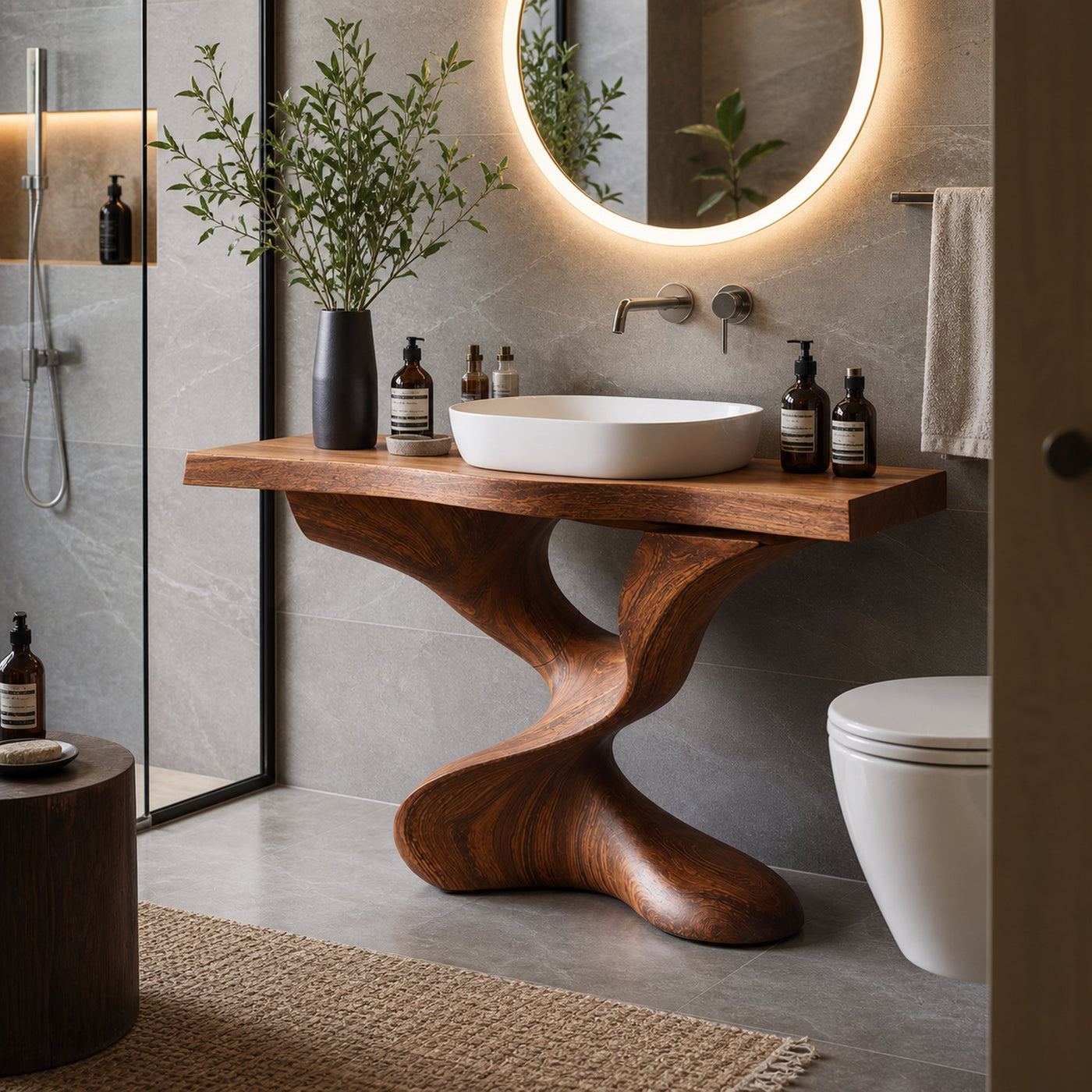 Farmhouse Solid Wood Vanity For Natural Bathroom - product view 6