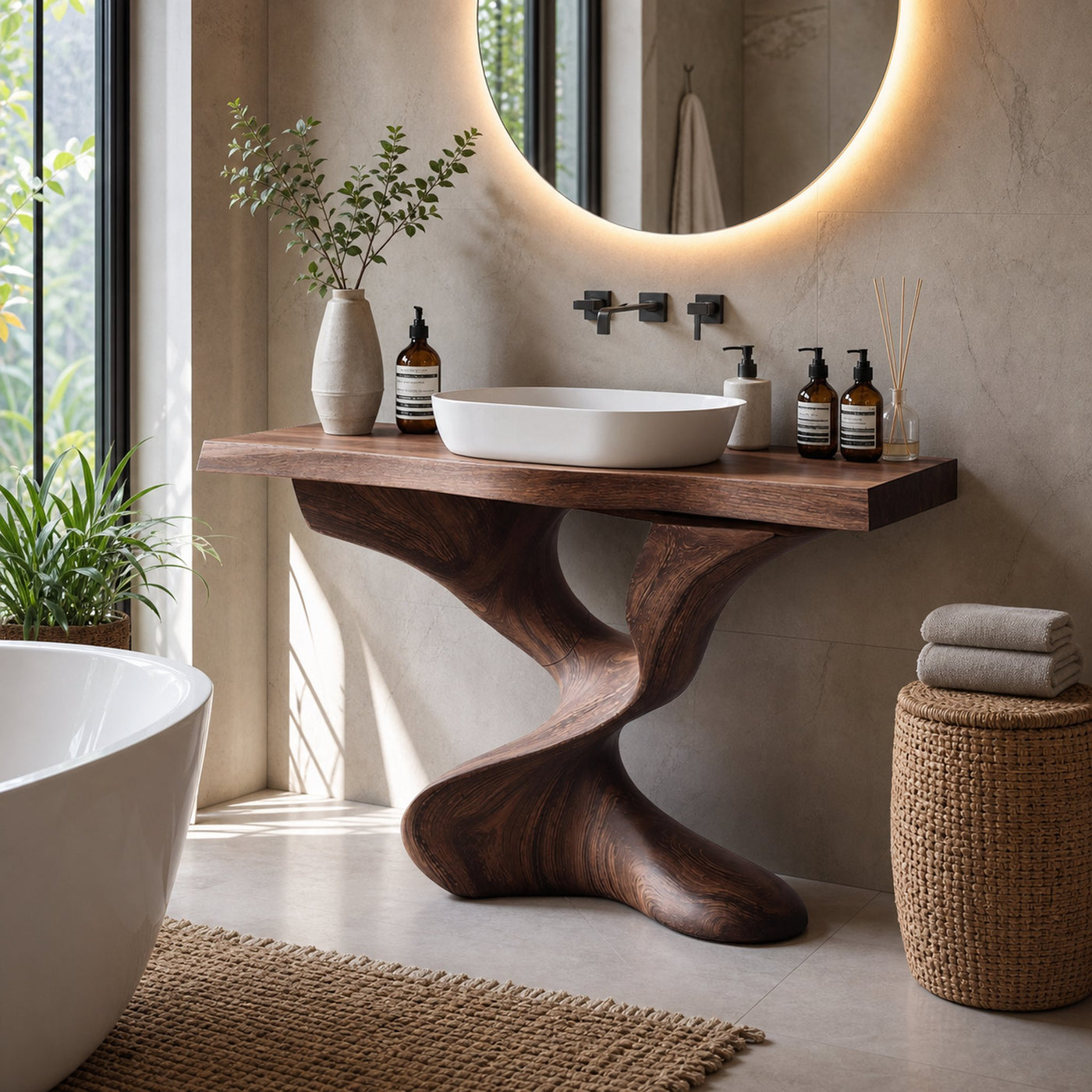 Farmhouse Solid Wood Vanity For Natural Bathroom - product view 7