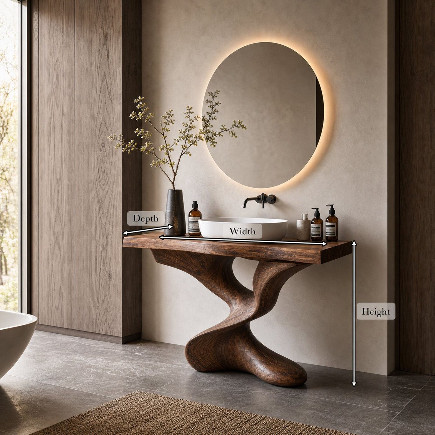 Farmhouse Solid Wood Vanity For Natural Bathroom - product view 8