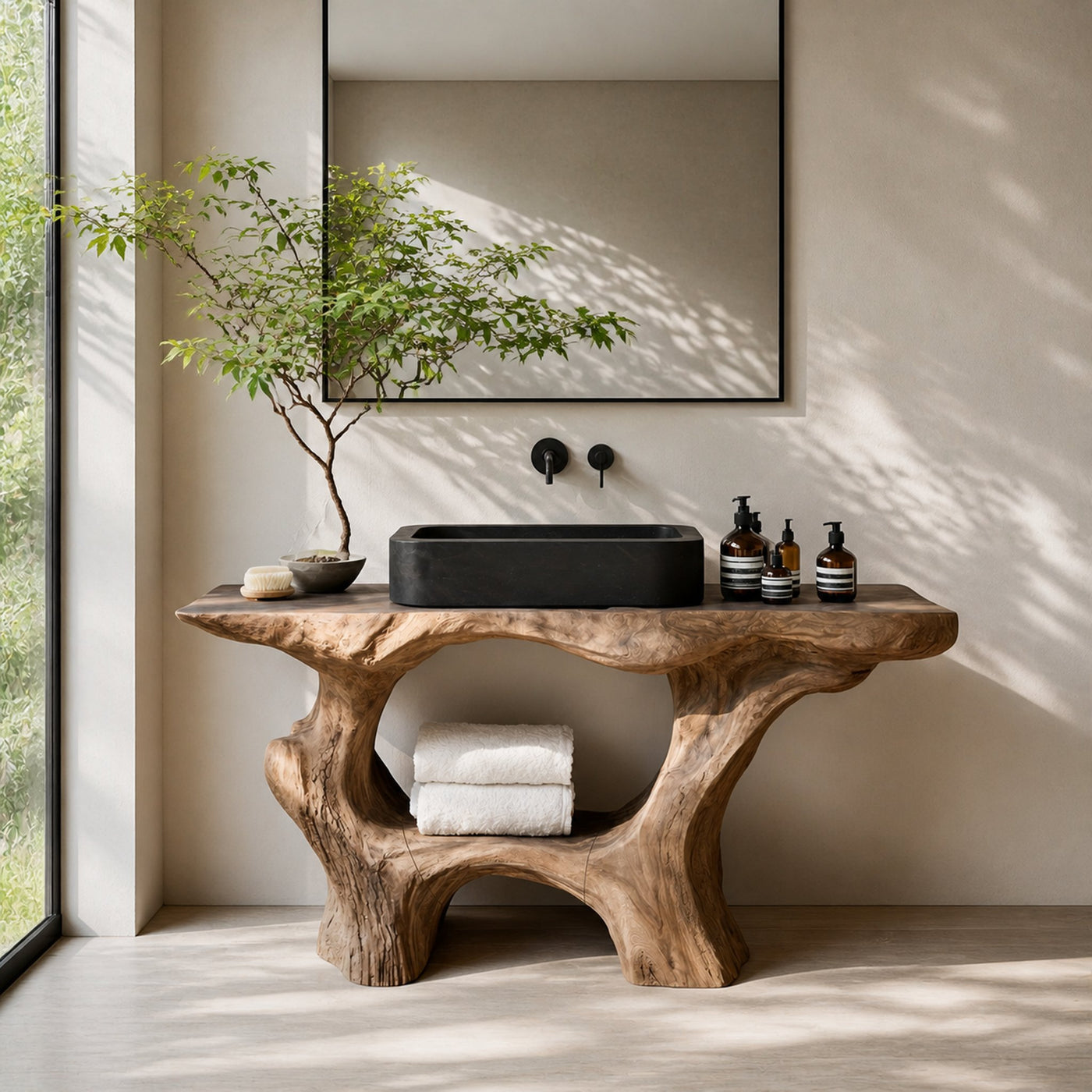 Farmhouse Solid Wood Vanity For Rustic Bathroom - product view 2