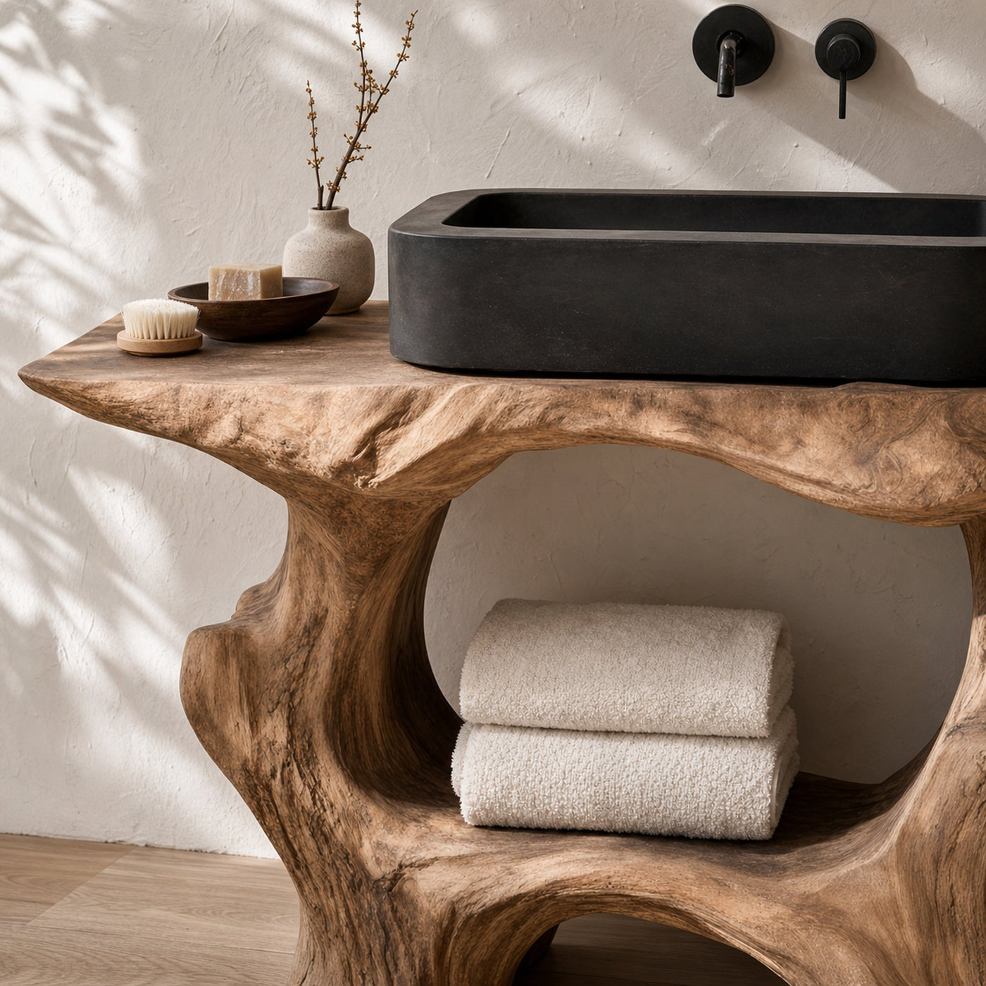 Farmhouse Solid Wood Vanity For Rustic Bathroom - product view 3