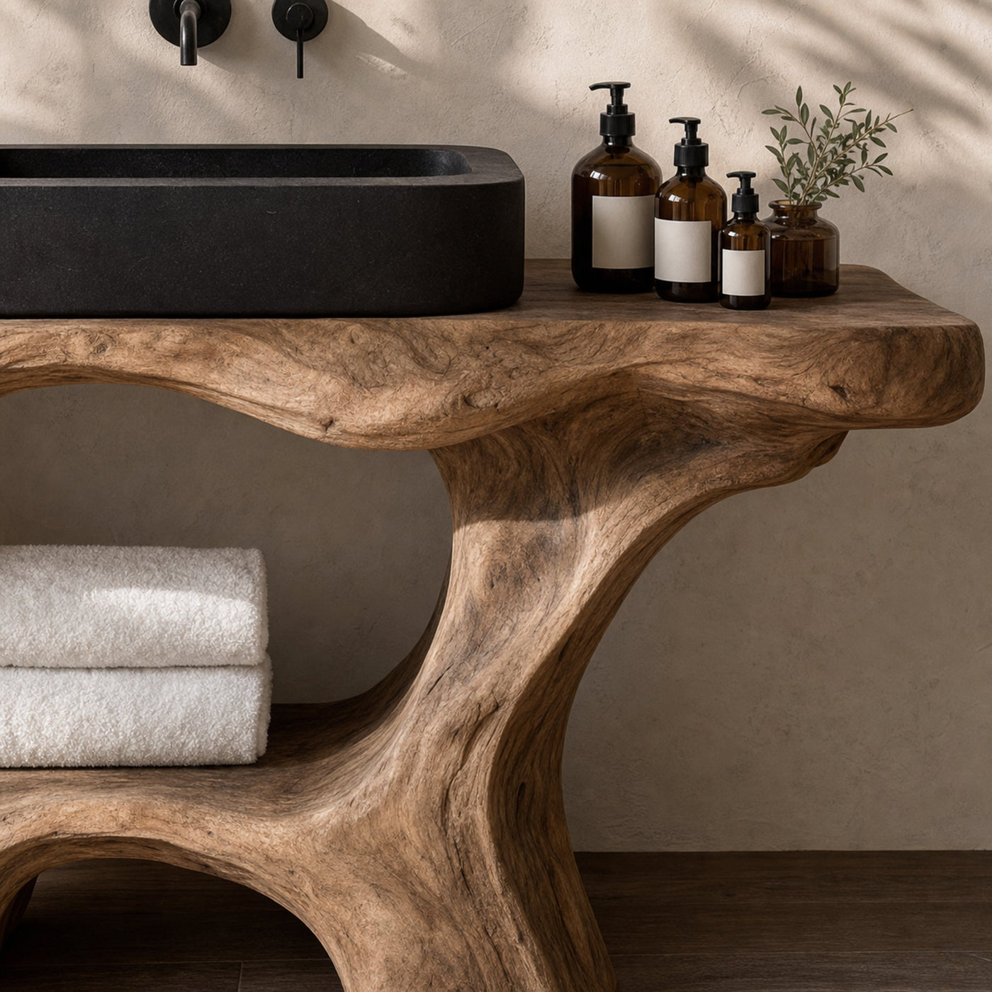 Farmhouse Solid Wood Vanity For Rustic Bathroom - product view 4