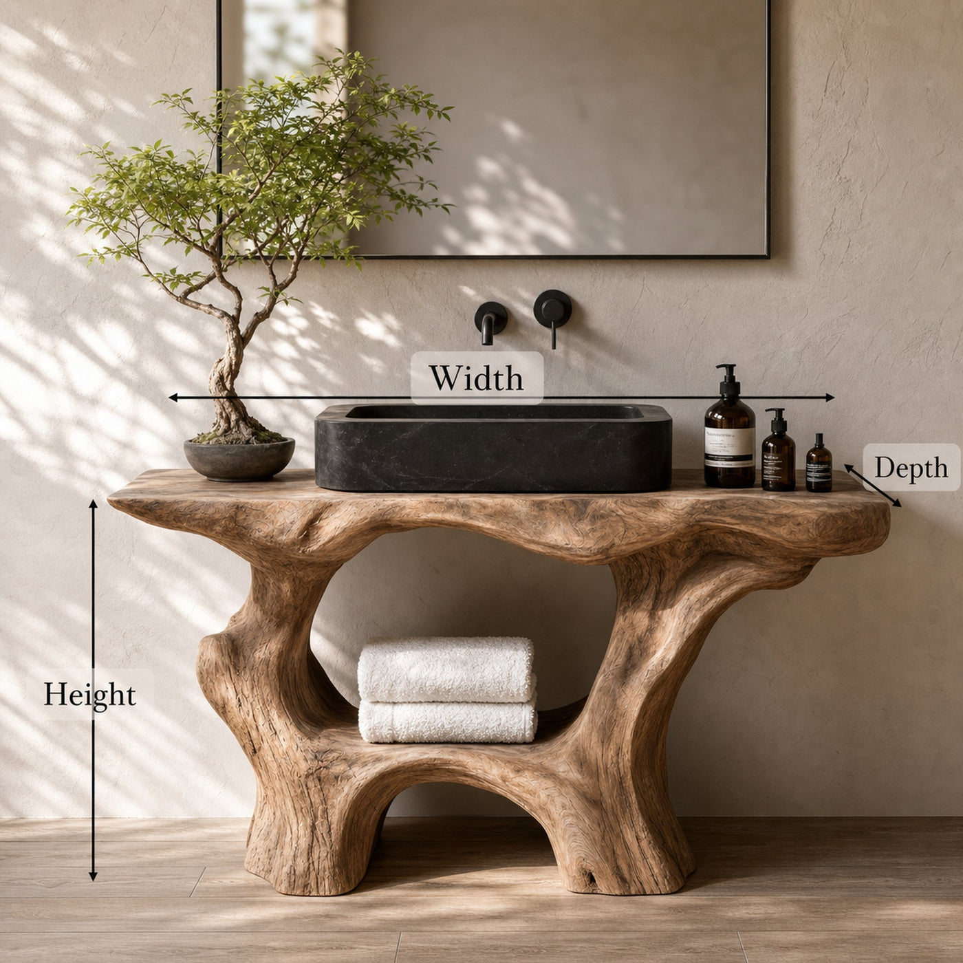 Farmhouse Solid Wood Vanity For Rustic Bathroom - product view 6