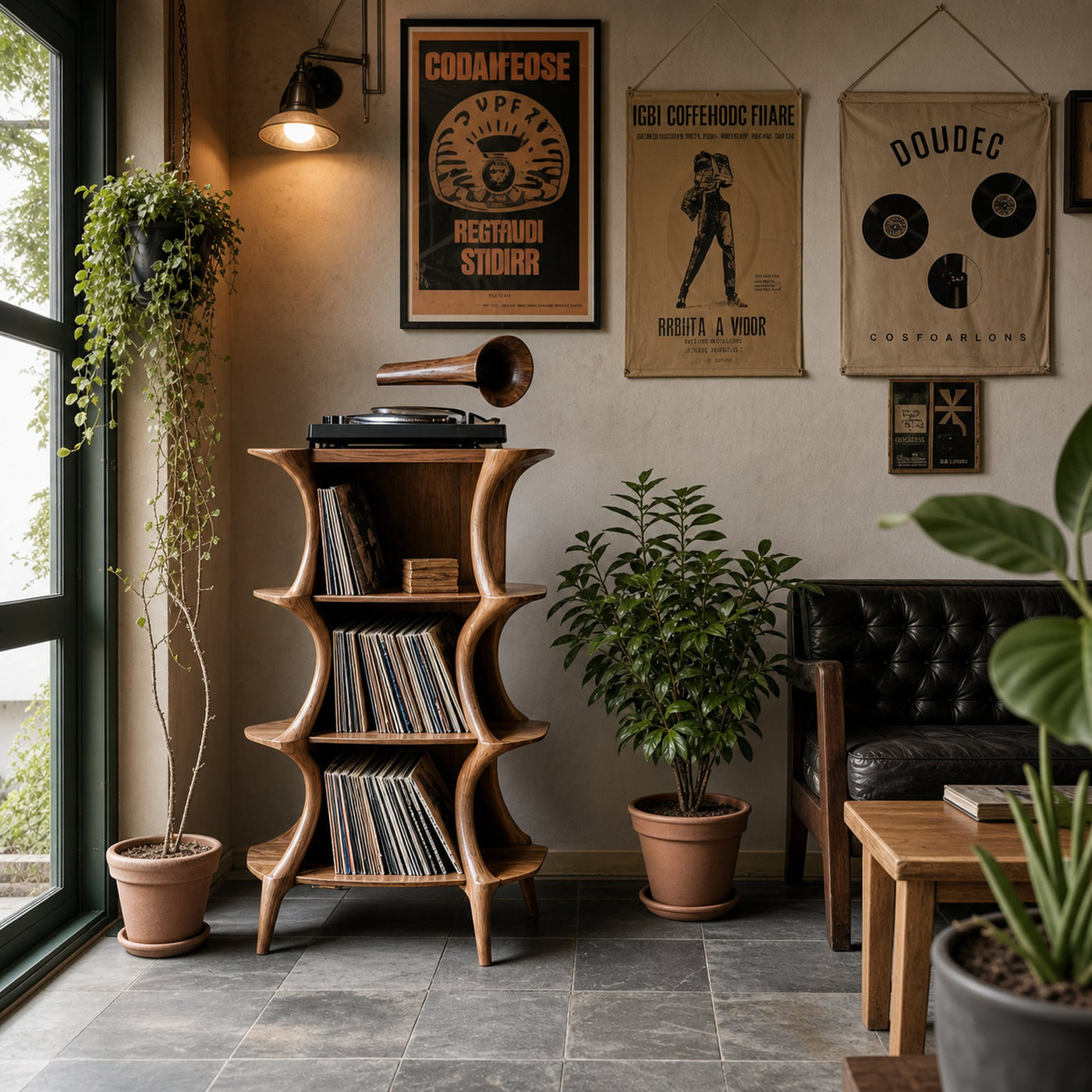 Farmhouse Style Record Stand For Entryway Design - product view 3