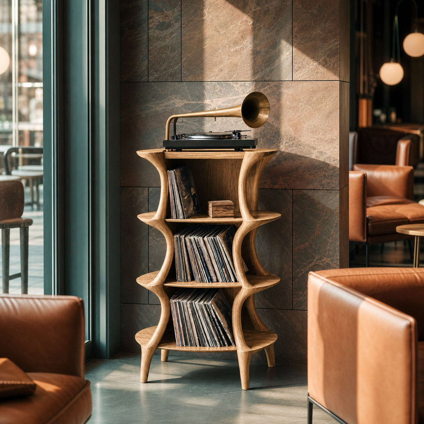 Farmhouse Style Record Stand For Entryway Design - product view 5