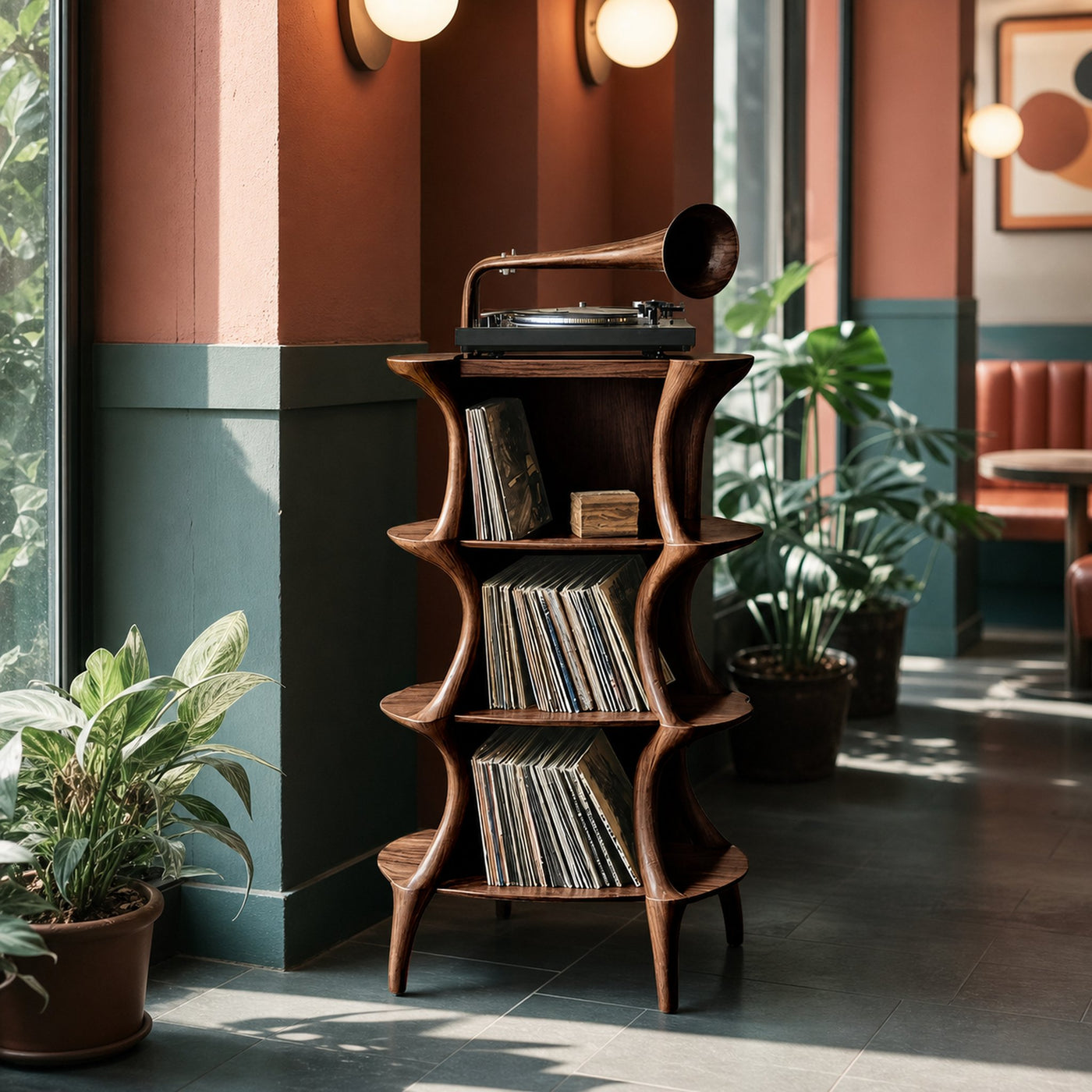 Farmhouse Style Record Stand For Entryway Design - product view 7